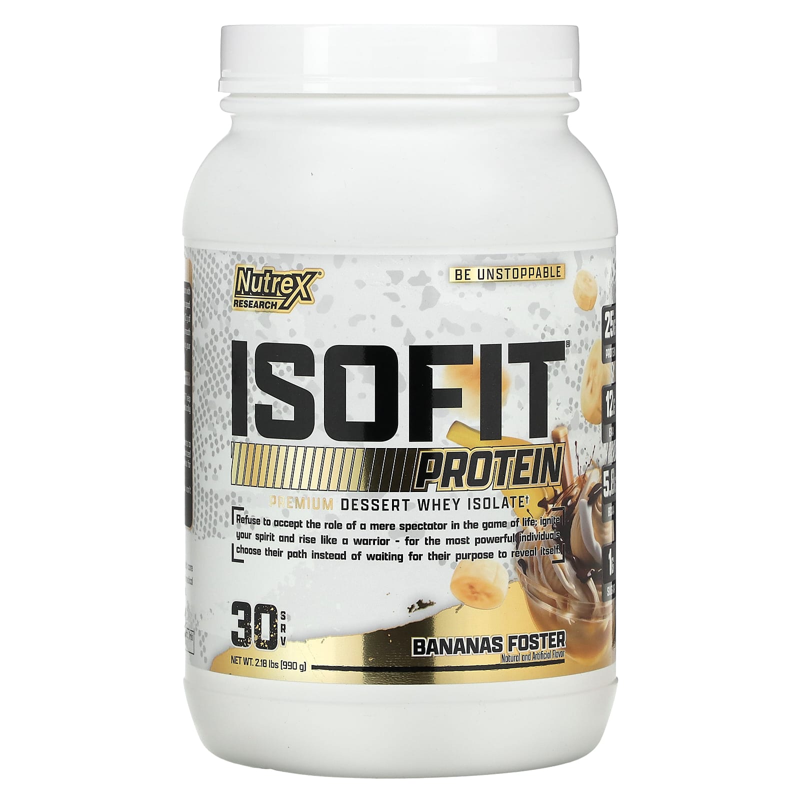 Nutrex Research IsoFit Protein протеин со вкусом банана 990 г 218 фунта 7690₽