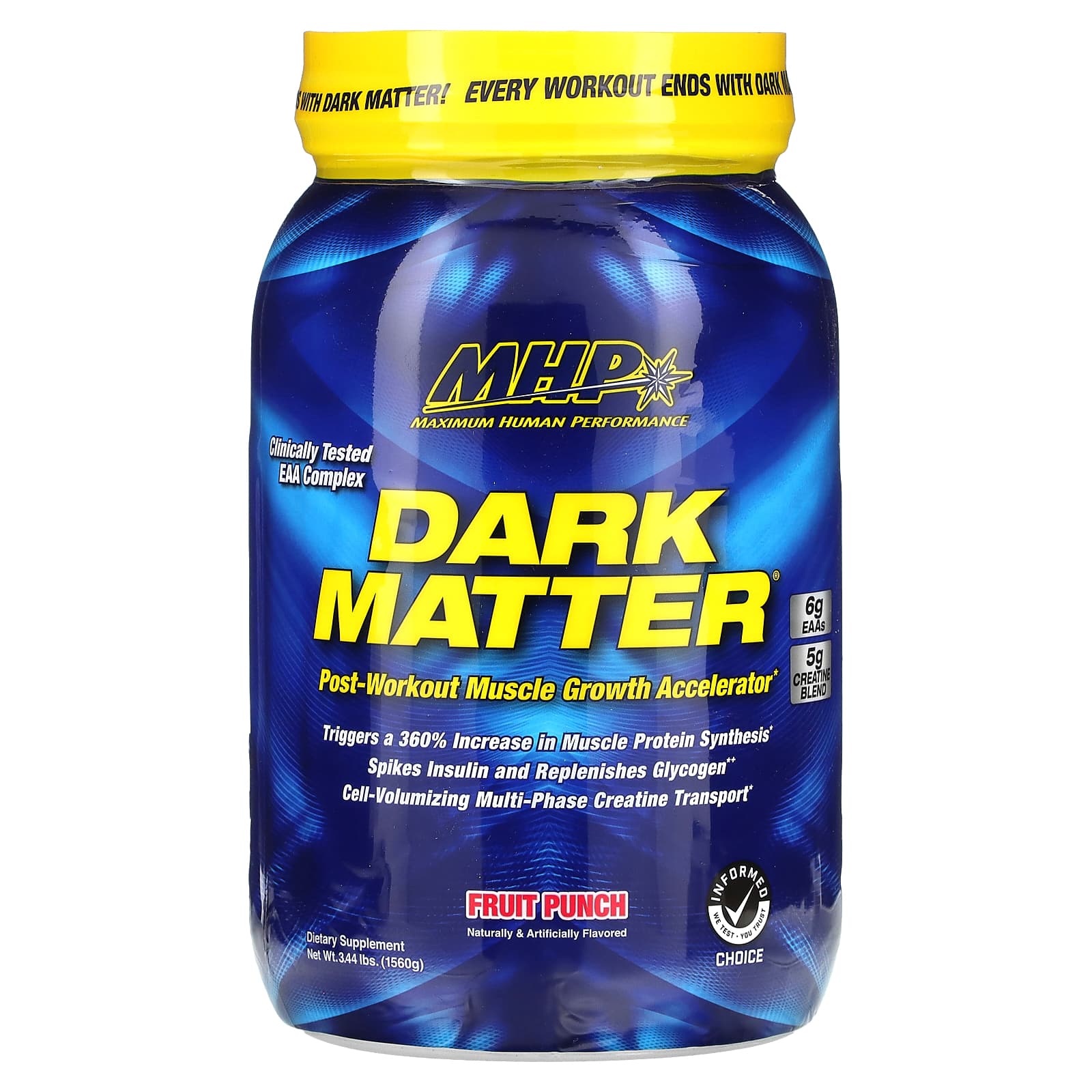 MHP DARK MATTER ускоритель роста мышц после тренировки фруктовый пунш 1560 г 344 фунта 8190₽