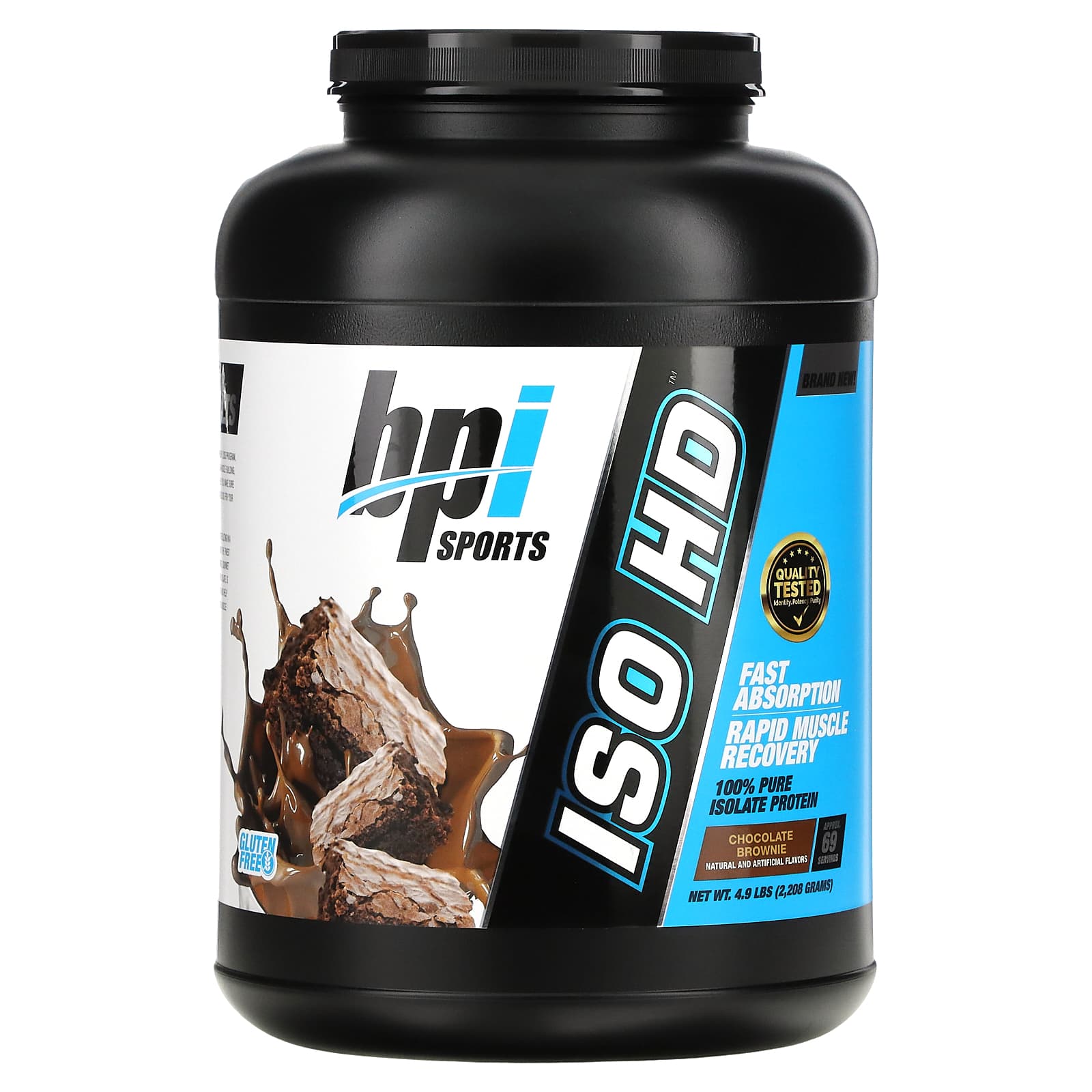 BPI Sports ISO HD 100 чистый изолят протеина со вкусом шоколадного брауни 2208 г 49 фунта 15490₽