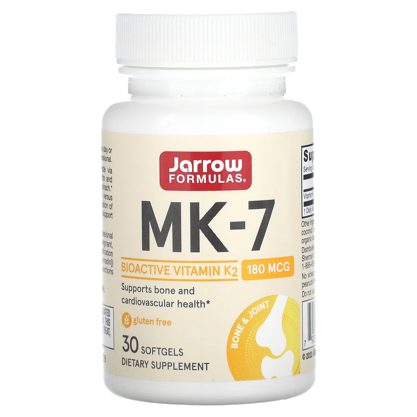 Jarrow Formulas MK-7 180 мкг 30 мягких таблеток 3090₽