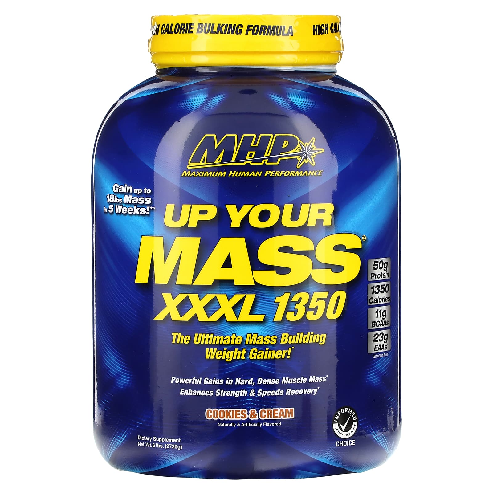 MHP Up Your Mass XXXL 1350 печенье и сливки 2720 г 6 фунтов 8990₽