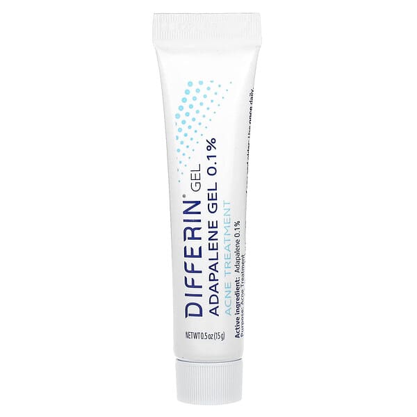 Differin, 0,1% гель с адапаленом, средство от акне, без отдушки, 15 г (0,5 унции)