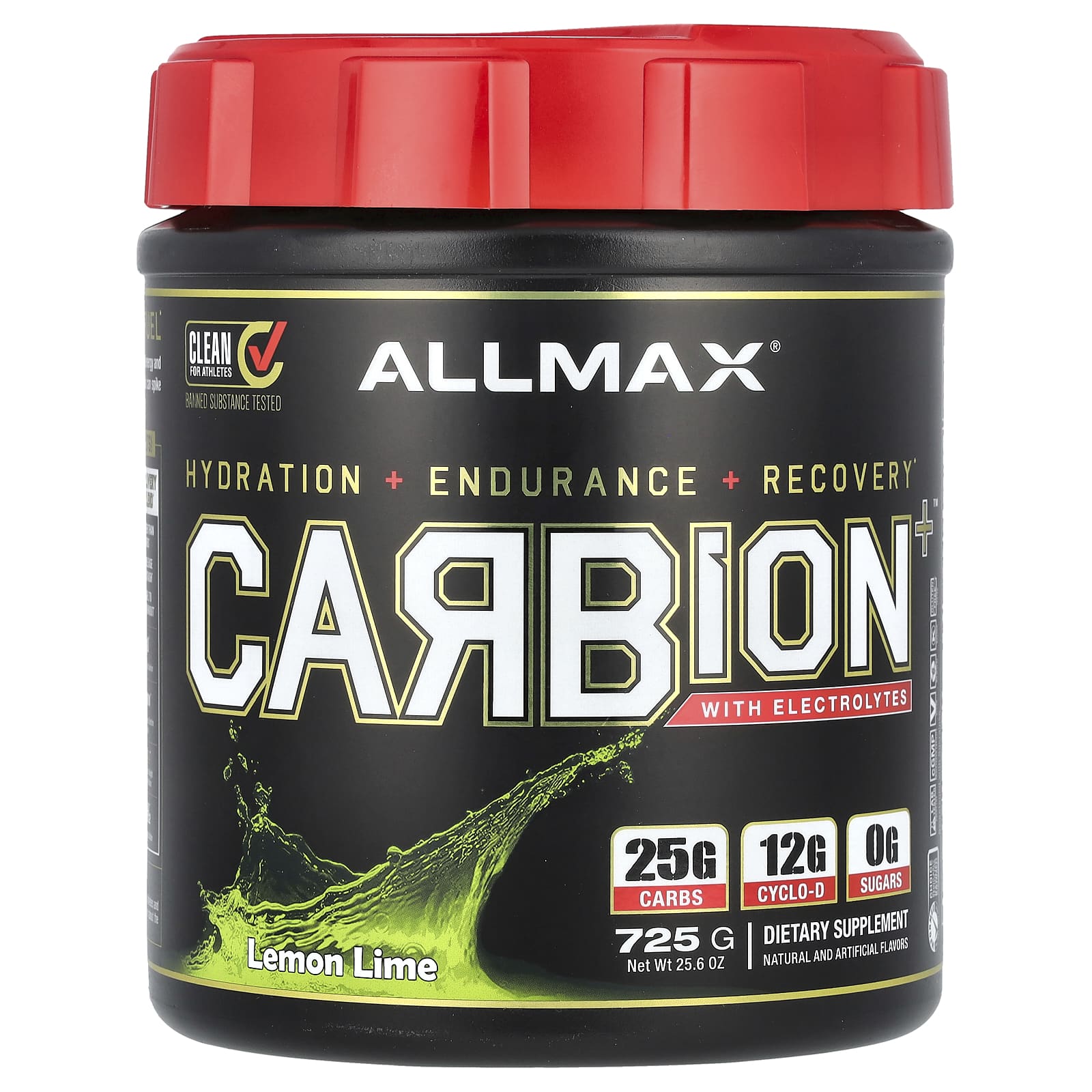 ALLMAX CARBion с электролитами лимон и лайм 725 г 307 унции 5990₽