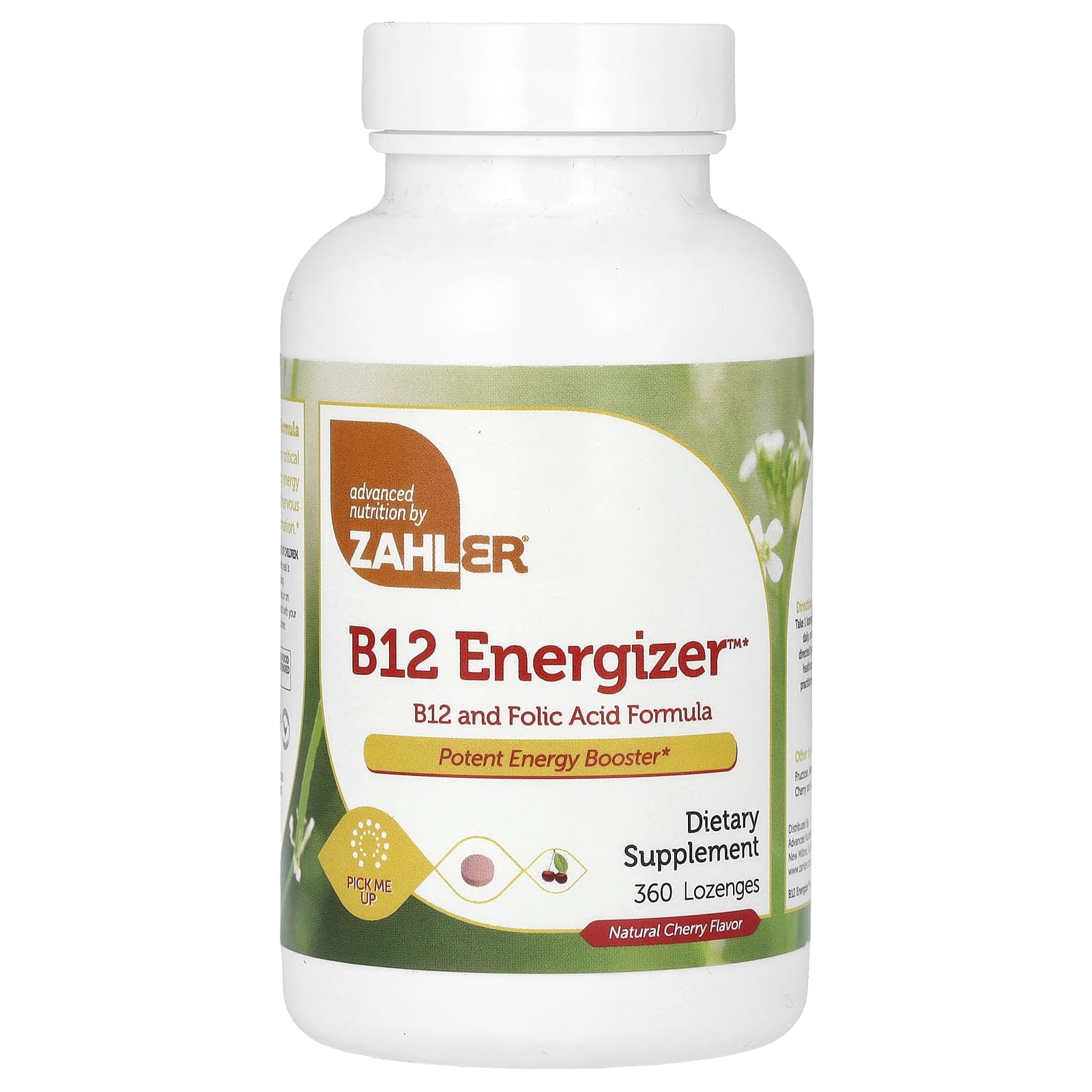 Zahler B12 Energizer формула витамина B12 и фолиевой кислоты натуральная вишня 360 пастилок 6990₽