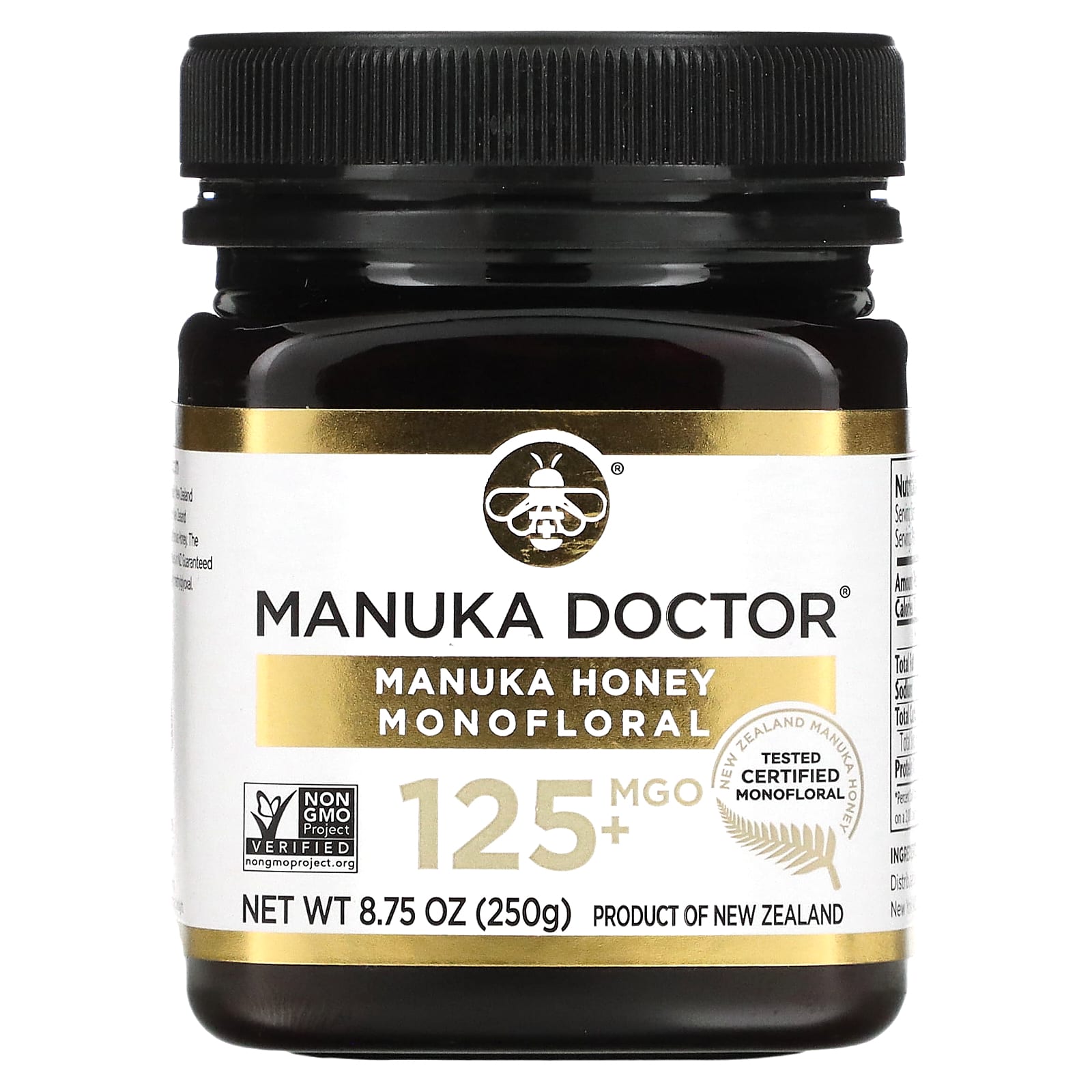 Manuka Doctor, монофлорный мед манука, MGO 125+, 250 г (8,75 унции)