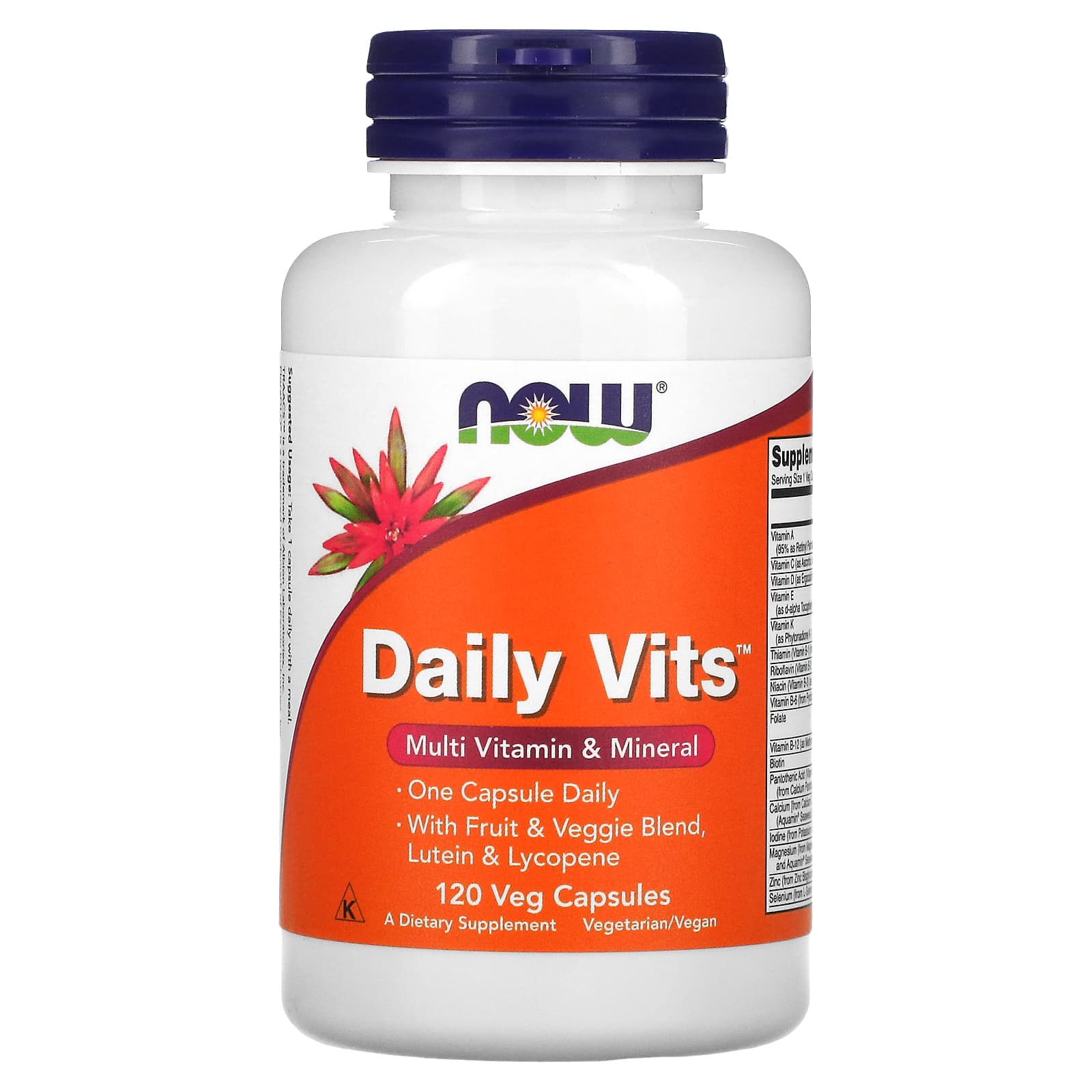 NOW Foods Daily Vits мультивитамины и микроэлементы 120 вегетарианских капсул 2990₽