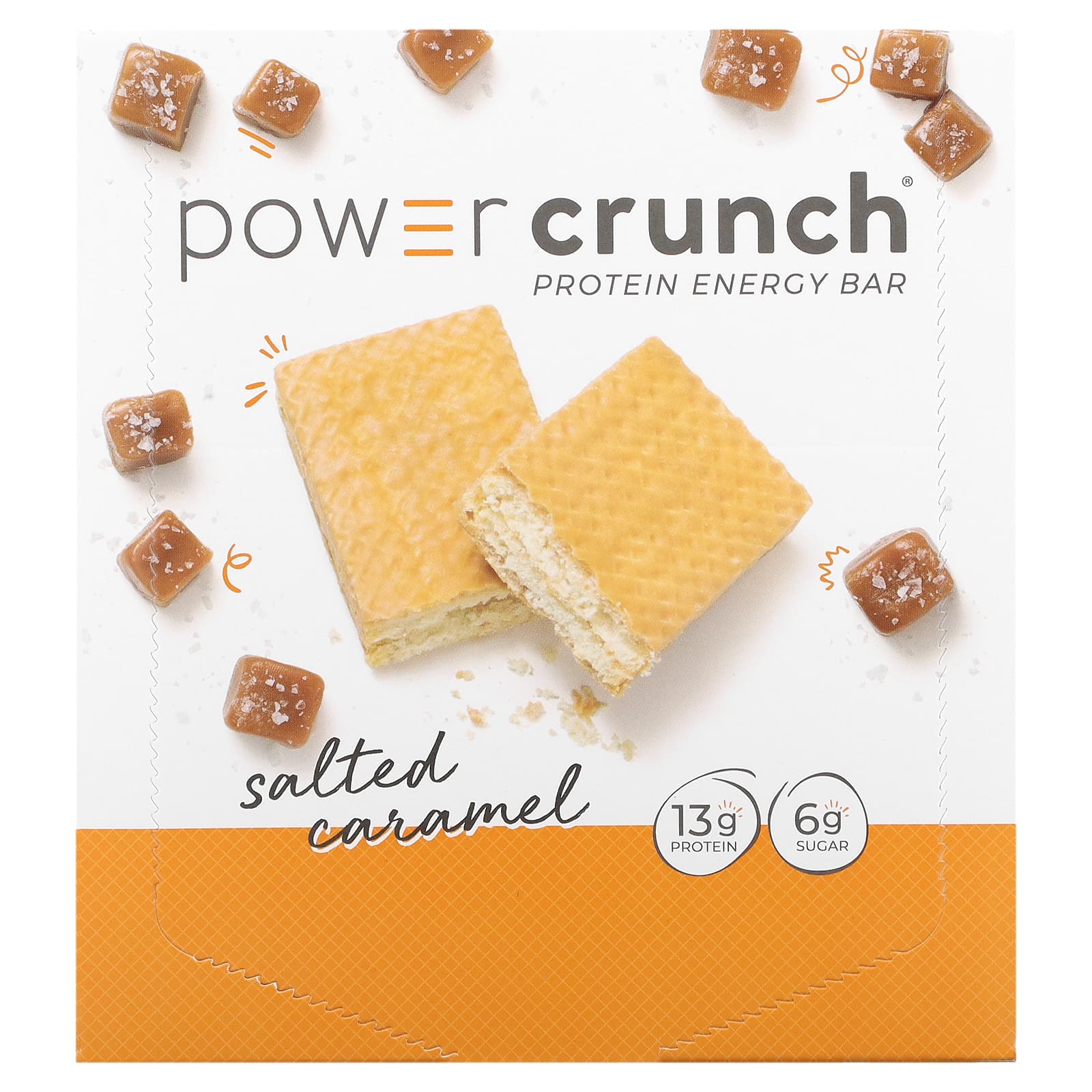 BNRG Протеиновый энергетический батончик Power Crunch оригинальная рецептура соленая карамель 12 батончиков 40 г каждый 4190₽