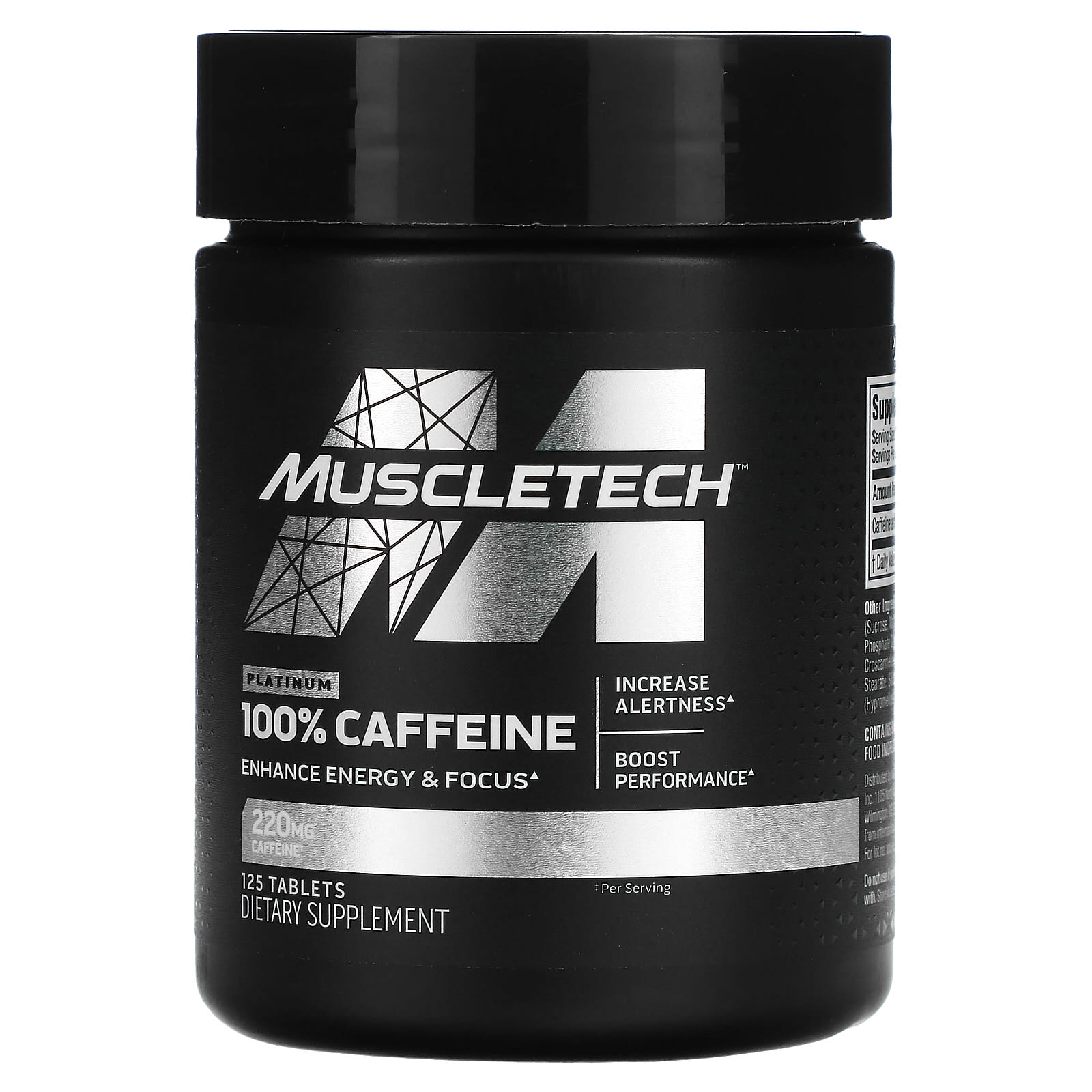 MuscleTech Platinum 100 кофеин 220 мг 125 таблеток 1890₽