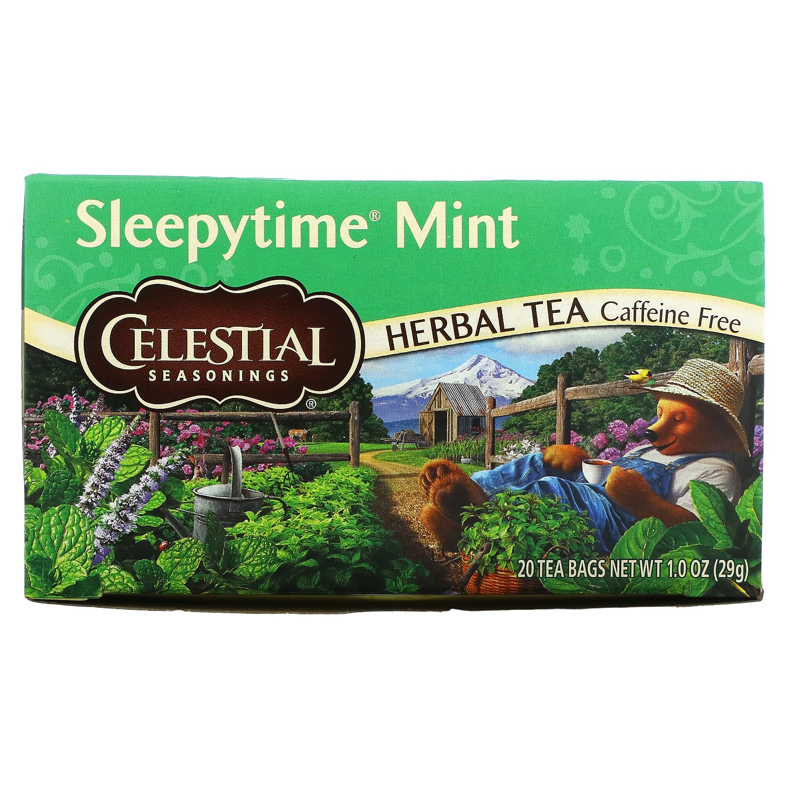 Celestial Seasonings травяной чай убаюкивающая мята без кофеина 20 чайных пакетиков 29 г 10 унции 1590₽