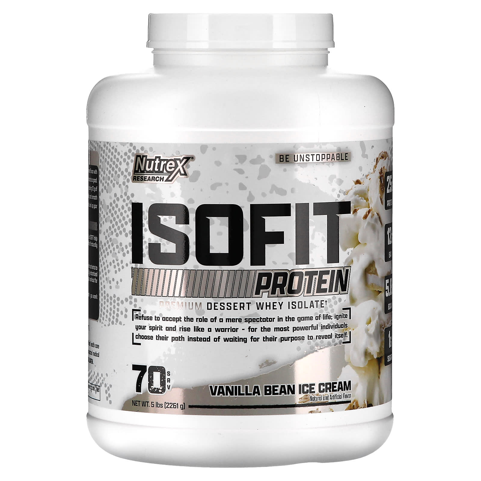 Nutrex Research IsoFit Protein протеин с ванильным мороженым 2261 г 5 фунтов 17090₽