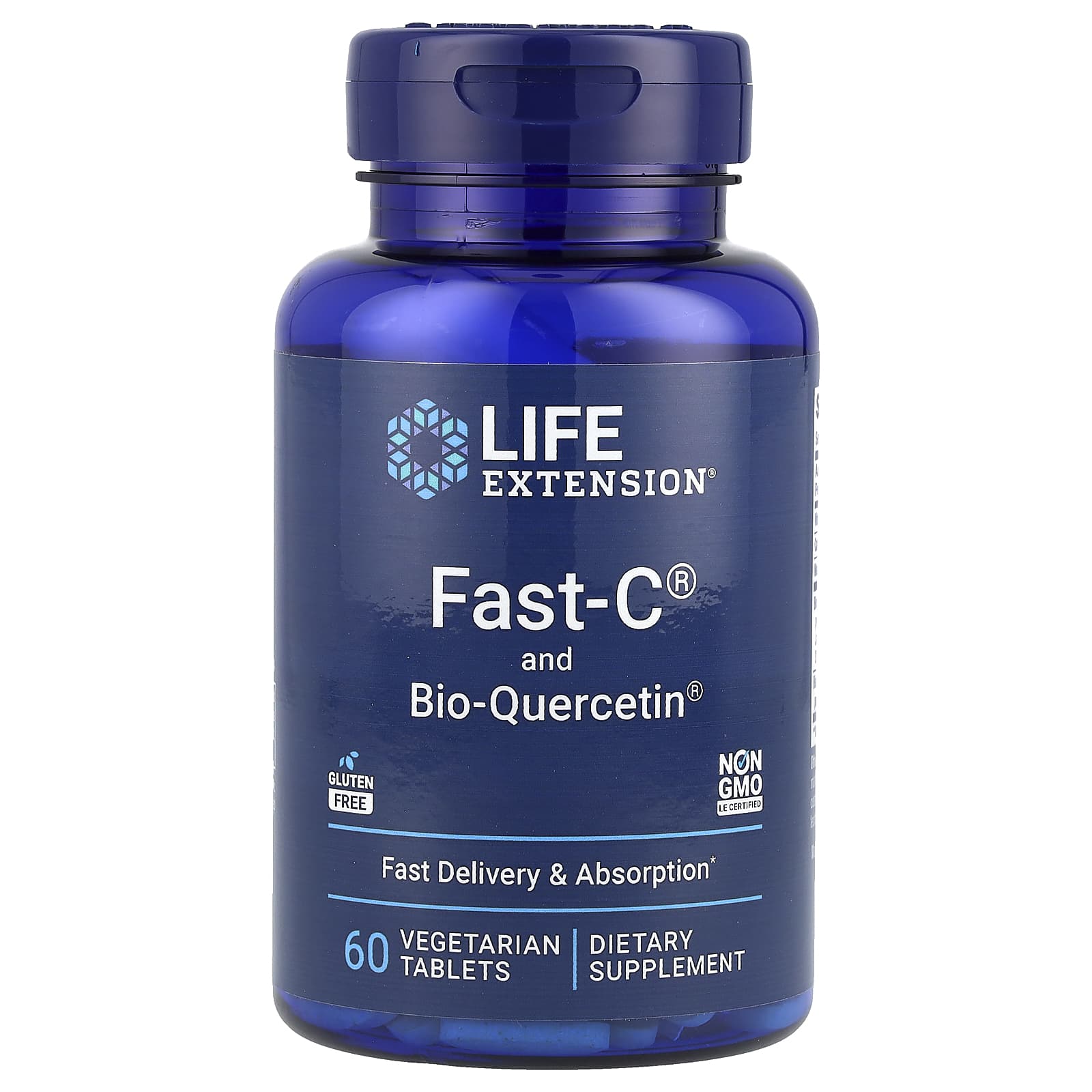 Life Extension Fast-C с фитосомами биокверцетина 60 вегетарианских таблеток 3290₽