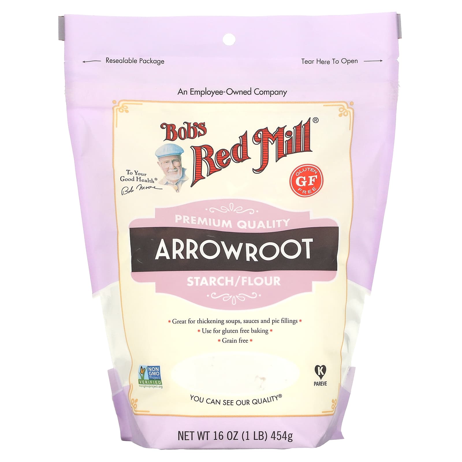 Bobs Red Mill крахмалмука из аррорута без глютена 454 г 16 унций 1790₽