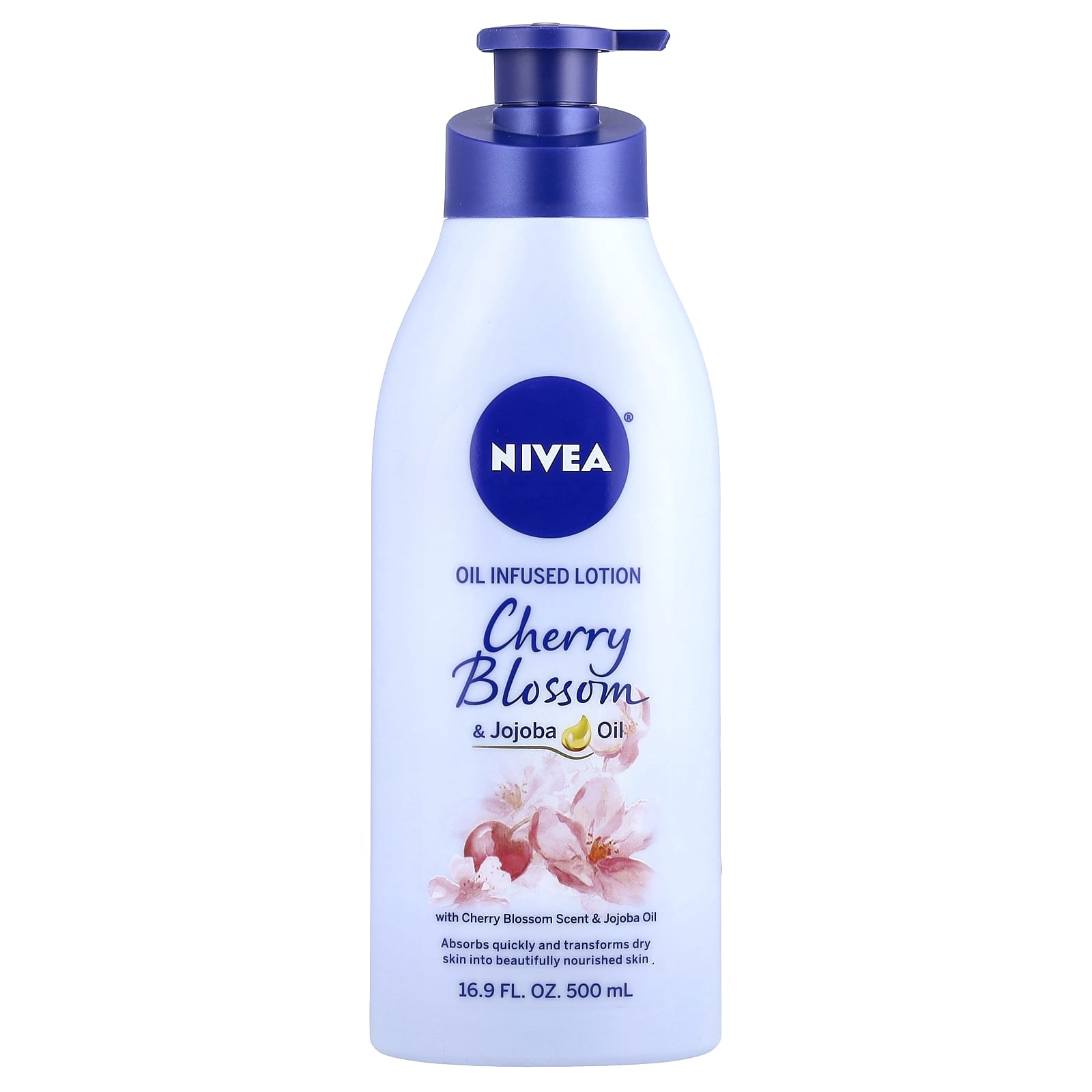 Nivea Oil Infused Lotion масло цветков вишни и жожоба 500 мл 169 жидк Унции 2190₽