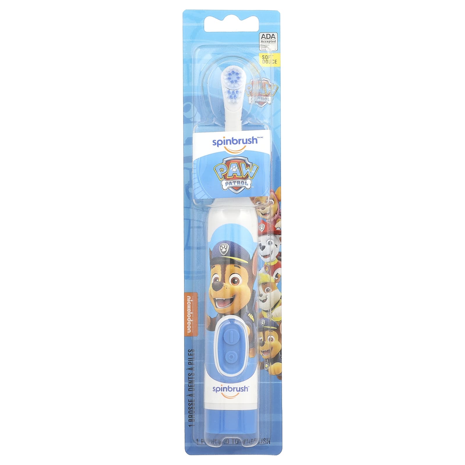 Arm - Hammer Kids Spinbrush Щенячий патруль мягкая 1 зубная щетка на батарейках 1790₽