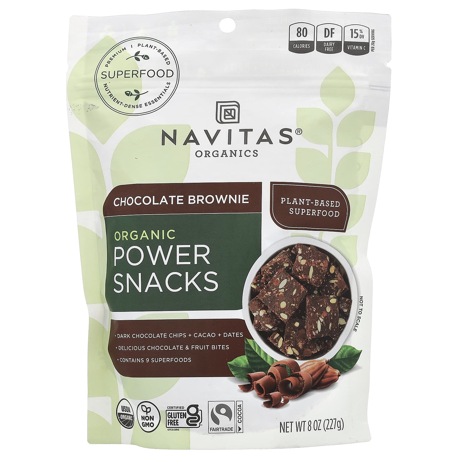 Navitas Organics Power Snacks Шоколадное какао 8 унций 227 г 1990₽