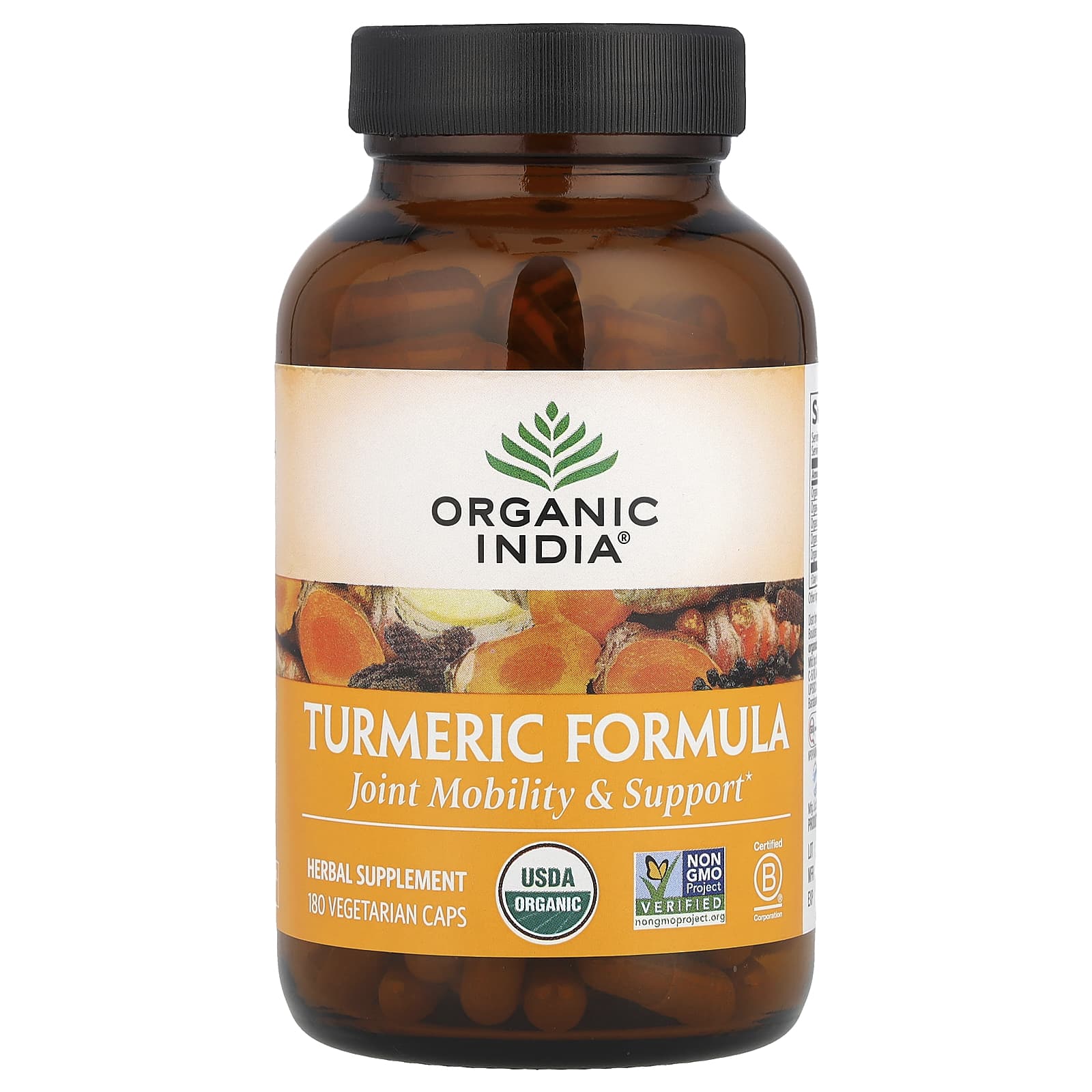 Organic India Turmeric Formula куркума поддержка подвижности и здоровья суставов 180 растительных капсул 6990₽