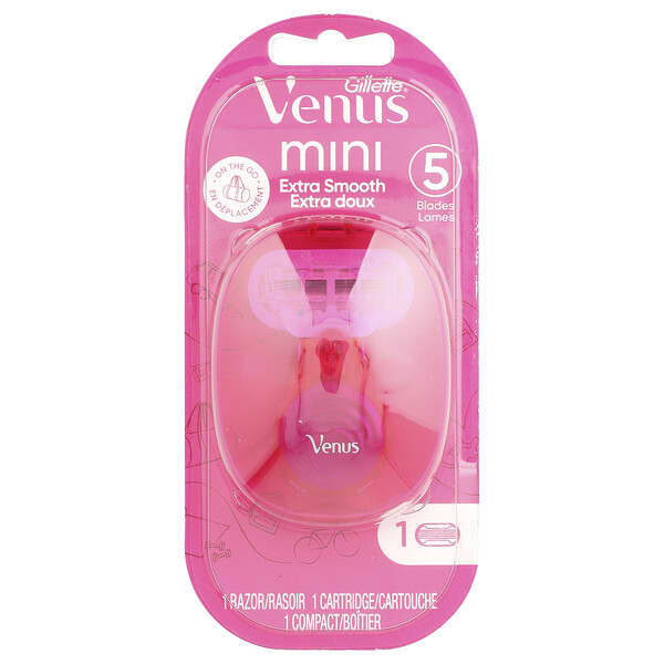 Gillette, Venus, Snap with Avec, Extra Smooth, 1 бритва, 1 картридж, 1 компакт