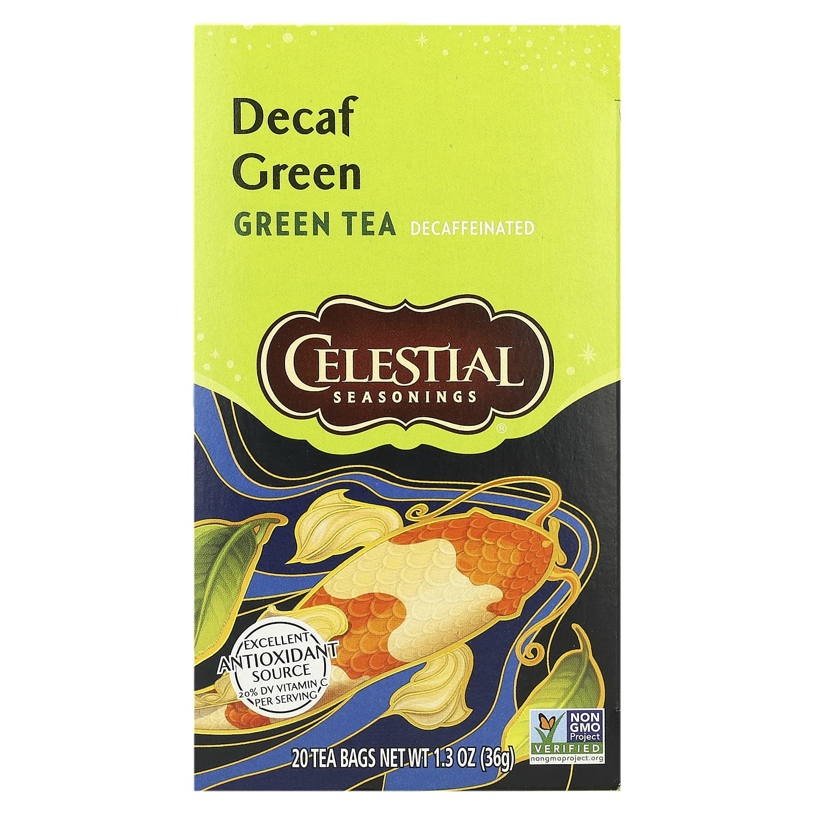 Celestial Seasonings зеленый чай без кофеина 20 чайных пакетиков 36 г 13 унции 1590₽