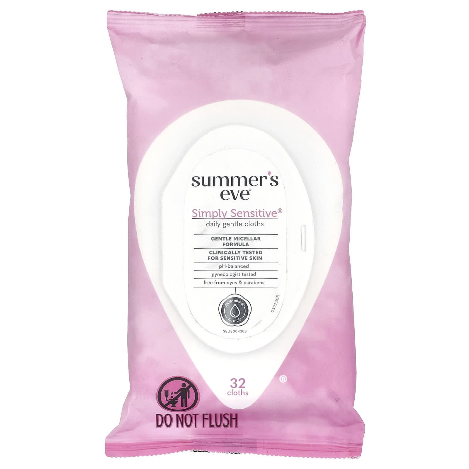 Summers Eve Очищающие салфетки 5 in 1 Simply Sensitive 32 штуки 1690₽