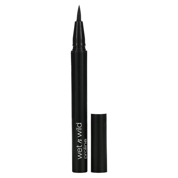 wet n wild, Подводка для глаз ProLine с фетровым кончиком, черная, 0,5 г (0,017 унции)