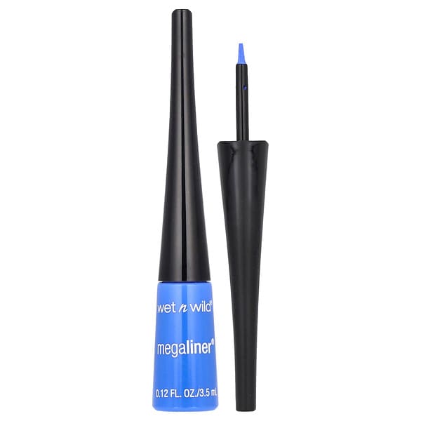 wet n wild, MegaLife, жидкая подводка для глаз, оттенок 873A, синяя, 3,5 мл (0,12 жидк. унции)
