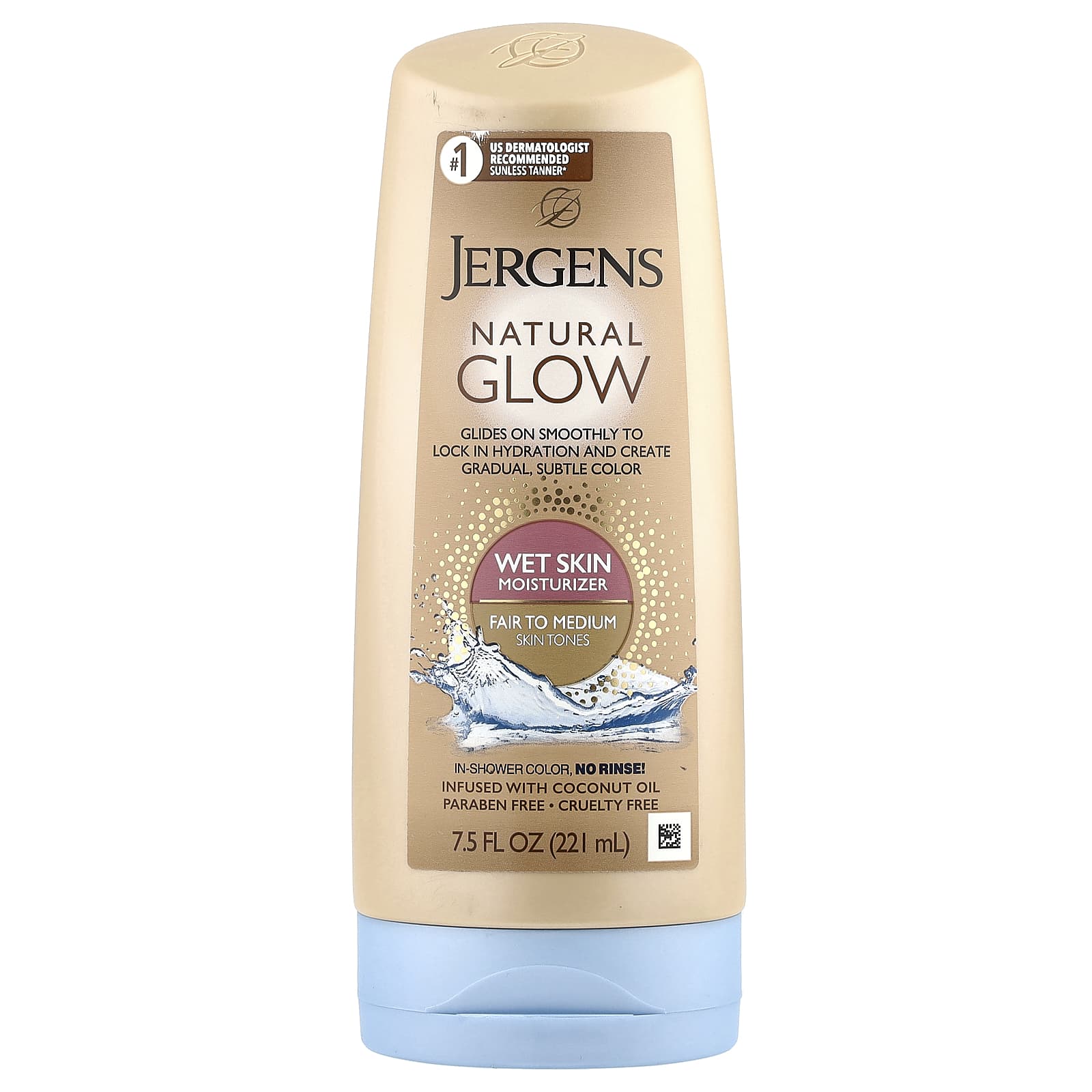 Jergens Увлажняющее средство Natural Glow для нанесения на влажную кожу Wet Skin Moisturizer оттенок Fair to Medium 221 мл 2790₽