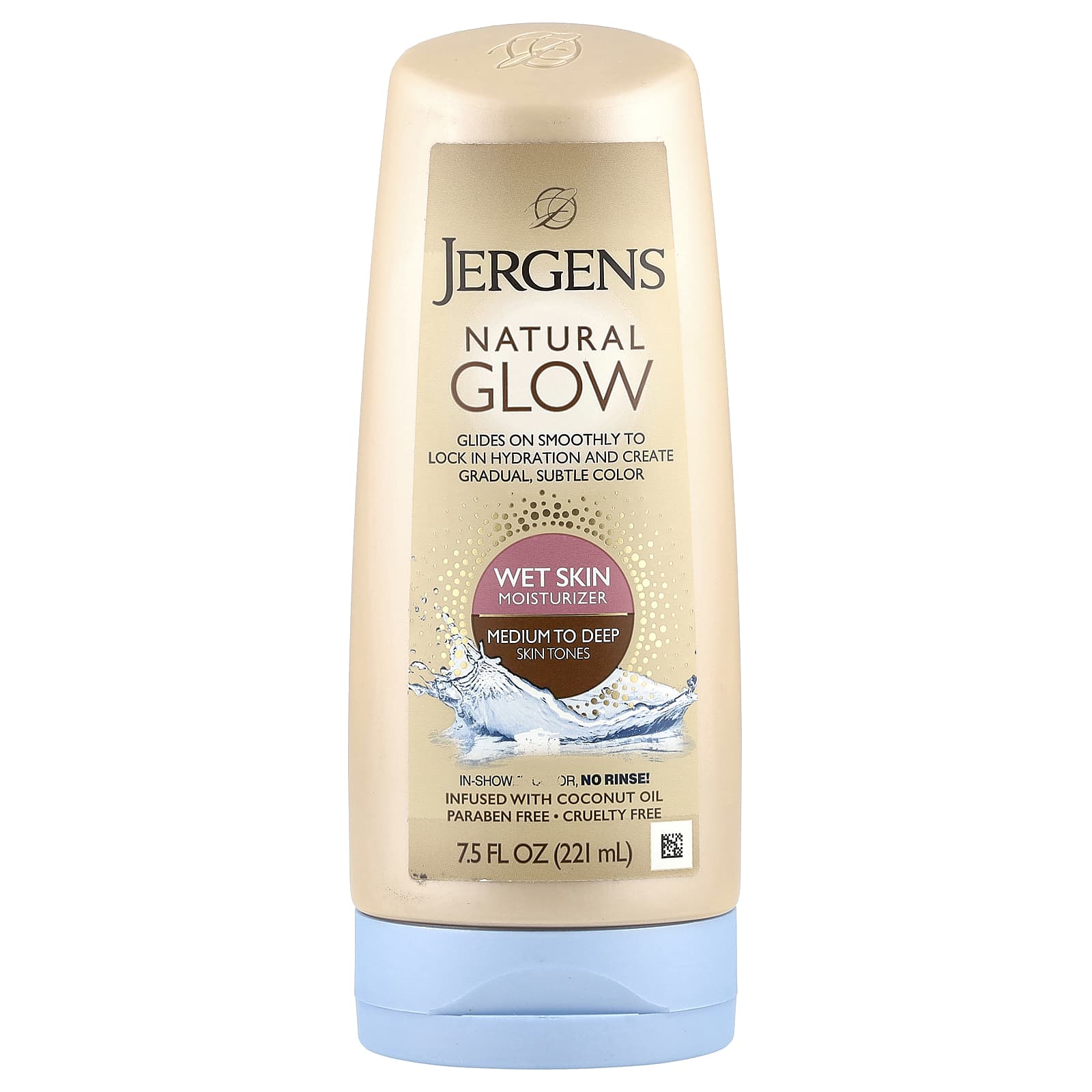 Jergens, Увлажняющее средство Natural Glow для нанесения на влажную кожу, оттенок Medium to Tan (221 мл)