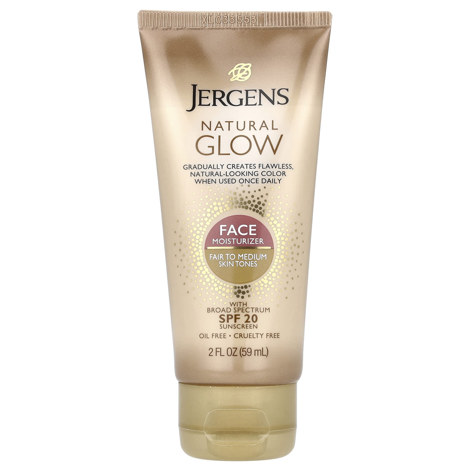Jergens Natural Glow увлажняющее средство для лица SPF 20 от умеренного до среднего 59 мл 2 жидк Унции 2790₽