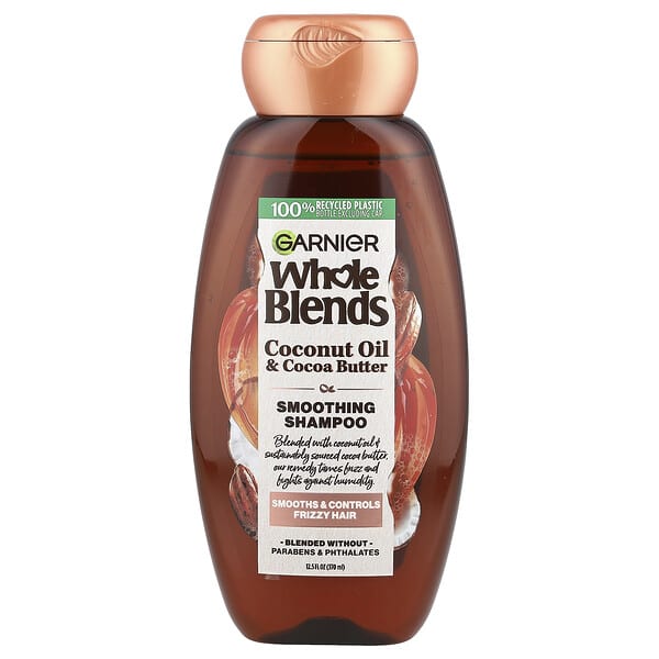 Garnier, Разглаживающий шампунь Whole Blends, «Масла кокоса и какао», 370 мл