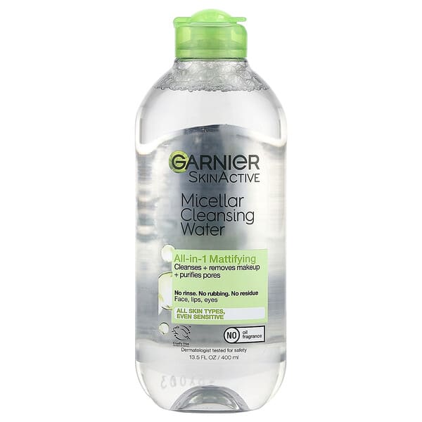 Garnier, SkinActive, мицеллярная очищающая вода, универсальное матирующее средство, 400 мл (13,5 унции)
