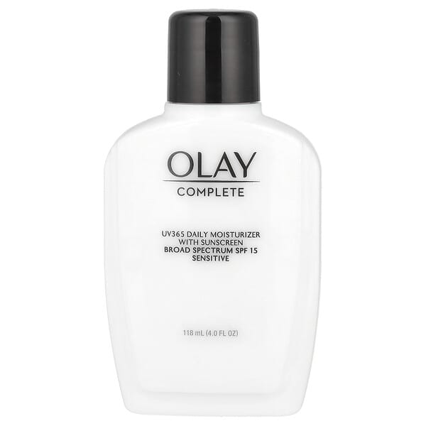 Olay, Complete, UV365, ежедневное увлажняющее и солнцезащитное средство, SPF 15, для чувствительной кожи, 118 мл (4,0 унции)