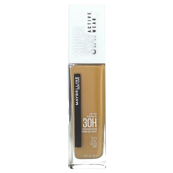 Maybelline, Super Stay, тональная основа Active Wear, 312 Golden, 30 мл (1 жидк. Унция)