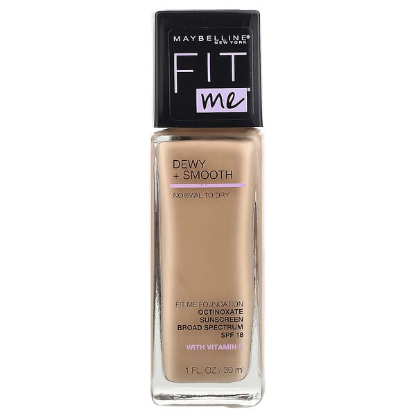 Maybelline, Fit Me, увлажняющая и выравнивающая тональная основа, оттенок 115 «Слоновая кость», 30 мл