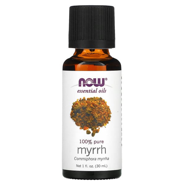 NOW Foods, эфирные масла, на 100% чистая мирра, 30 мл (1 жидк. унция)
