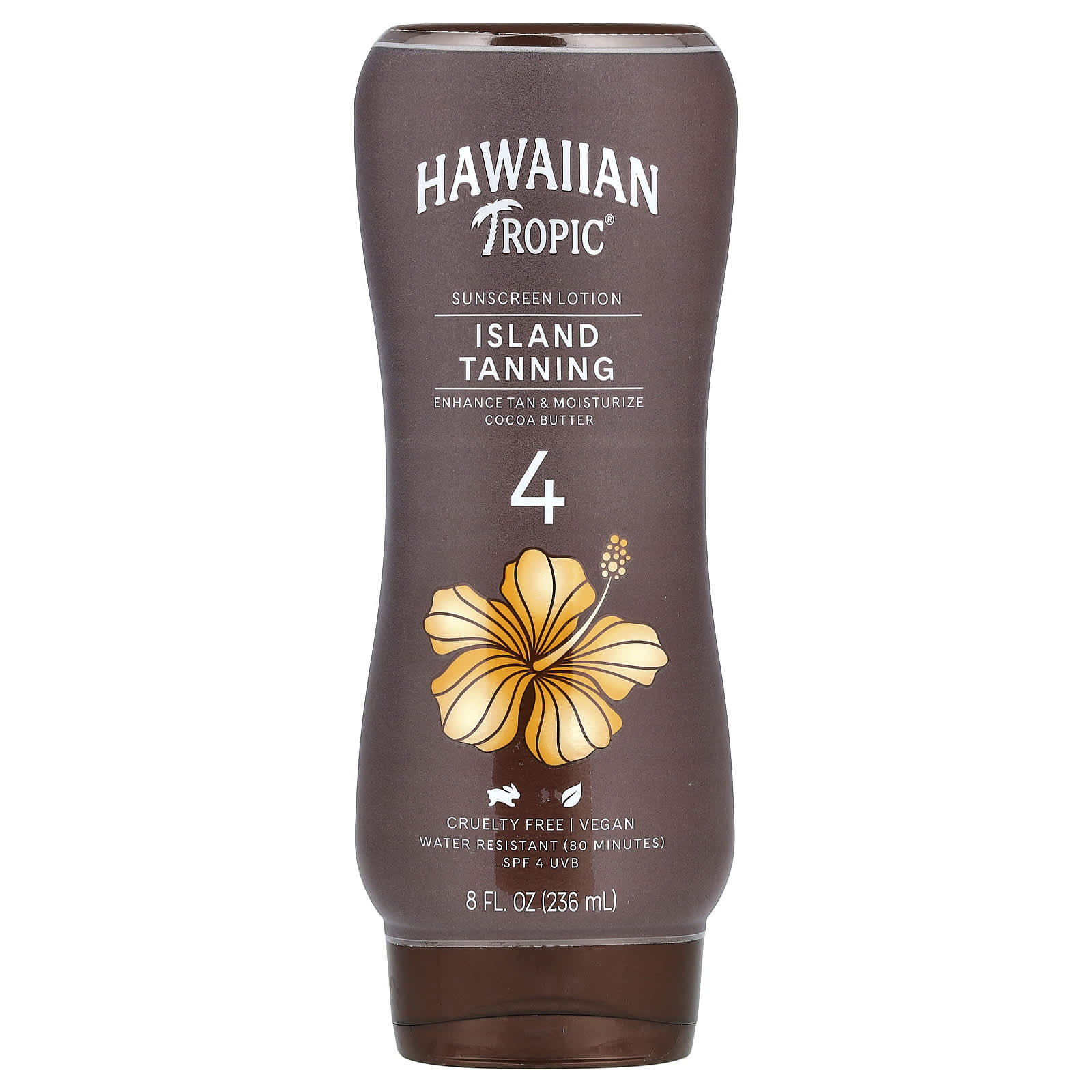 Hawaiian Tropic Island Tanning солнцезащитный лосьон масло какао SPF 4 236 мл 8 жидк Унций 2390₽