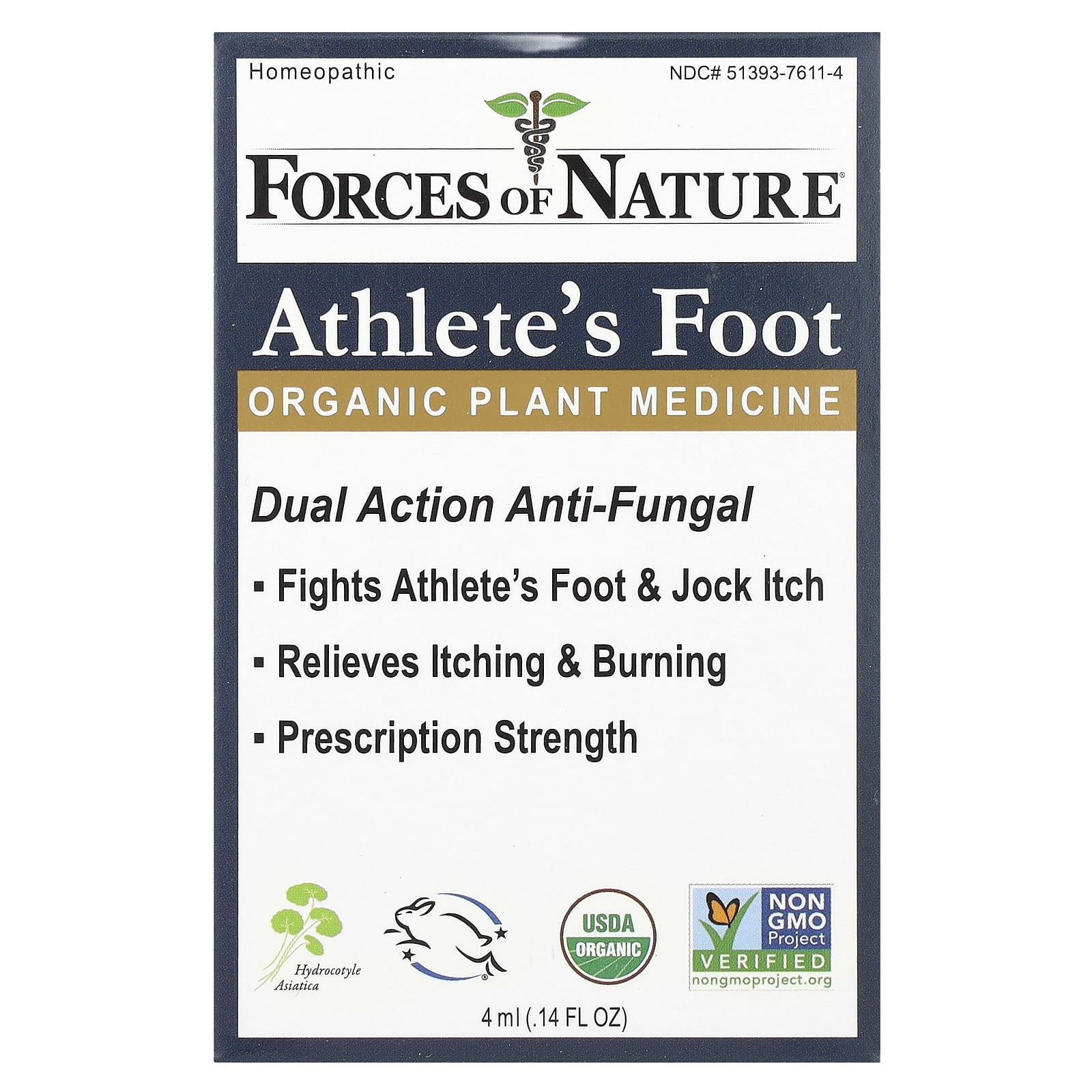 Forces of Nature Atletes Foot органическое растительное средство для ног 4 мл 014 жидк унции 2490₽