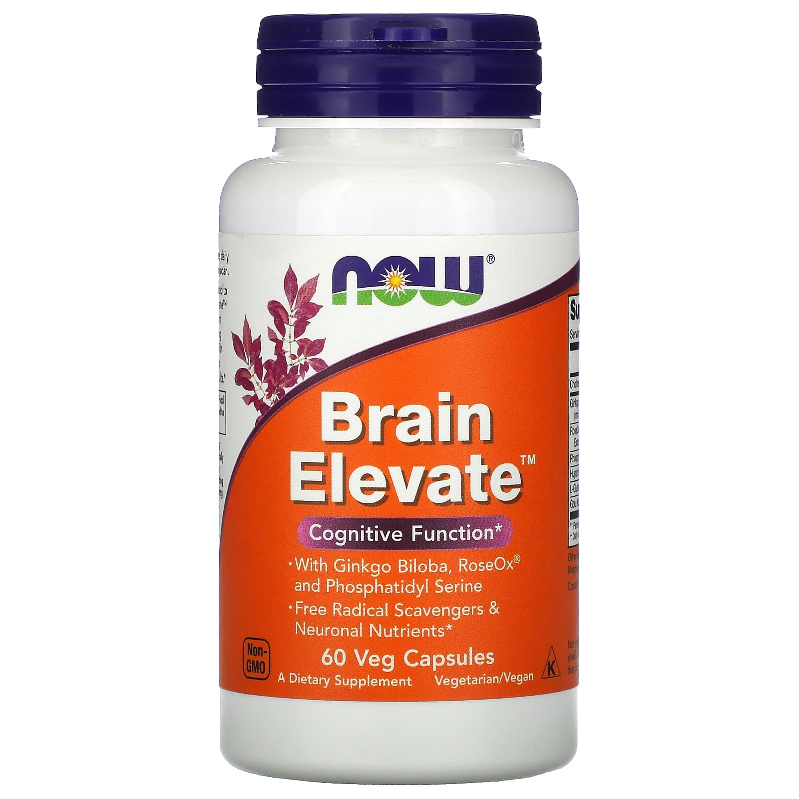 NOW Foods Brain Elevate 60 растительных капсул 2790₽