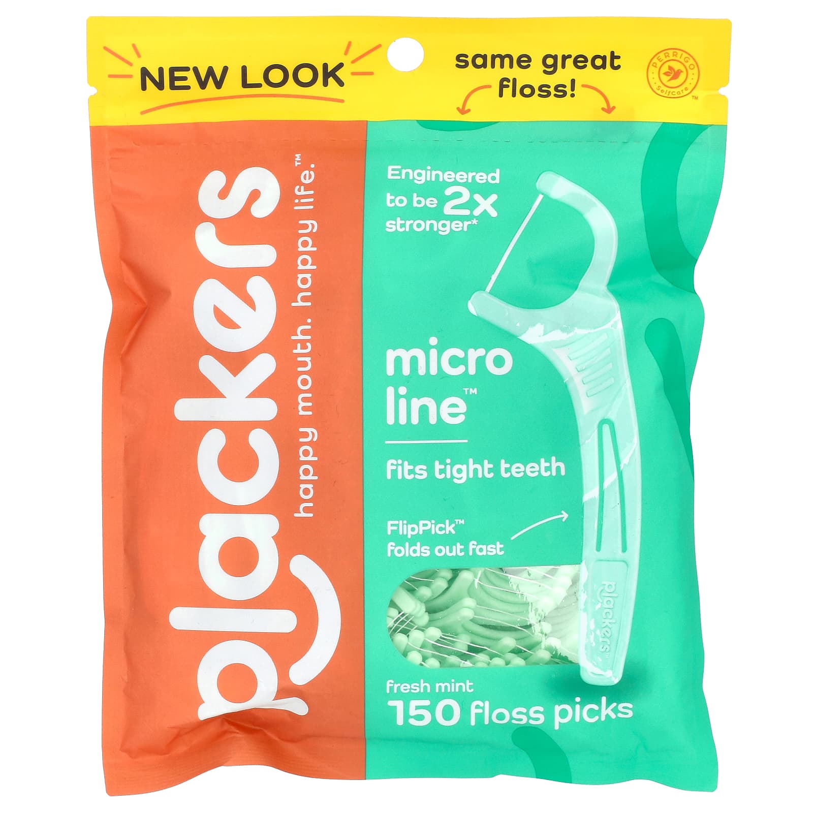 Plackers Micro Line зубная нить свежая мята 150 шт 1790₽