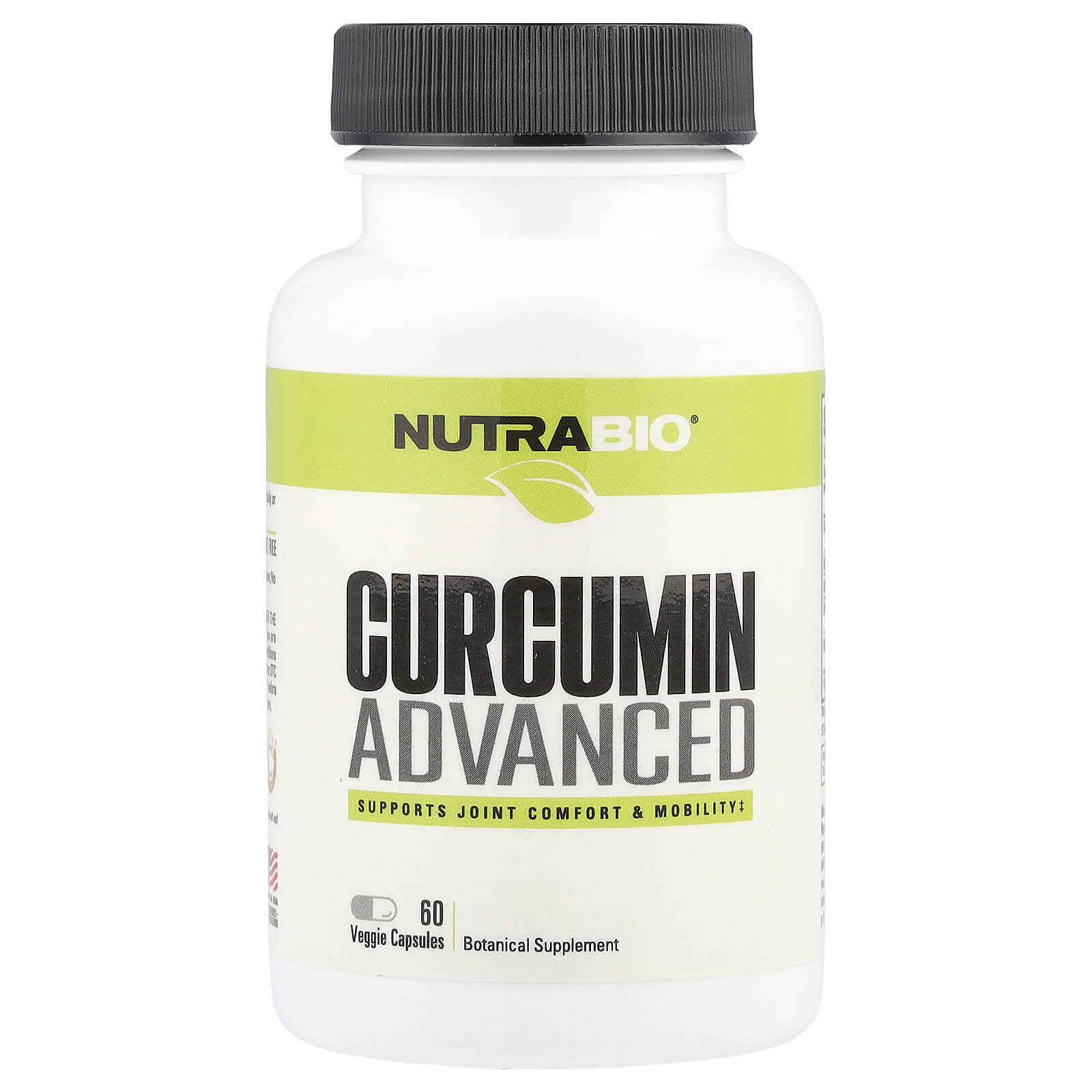 NutraBio Куркумин с улучшенной рецептурой 60 растительных капсул 6690₽
