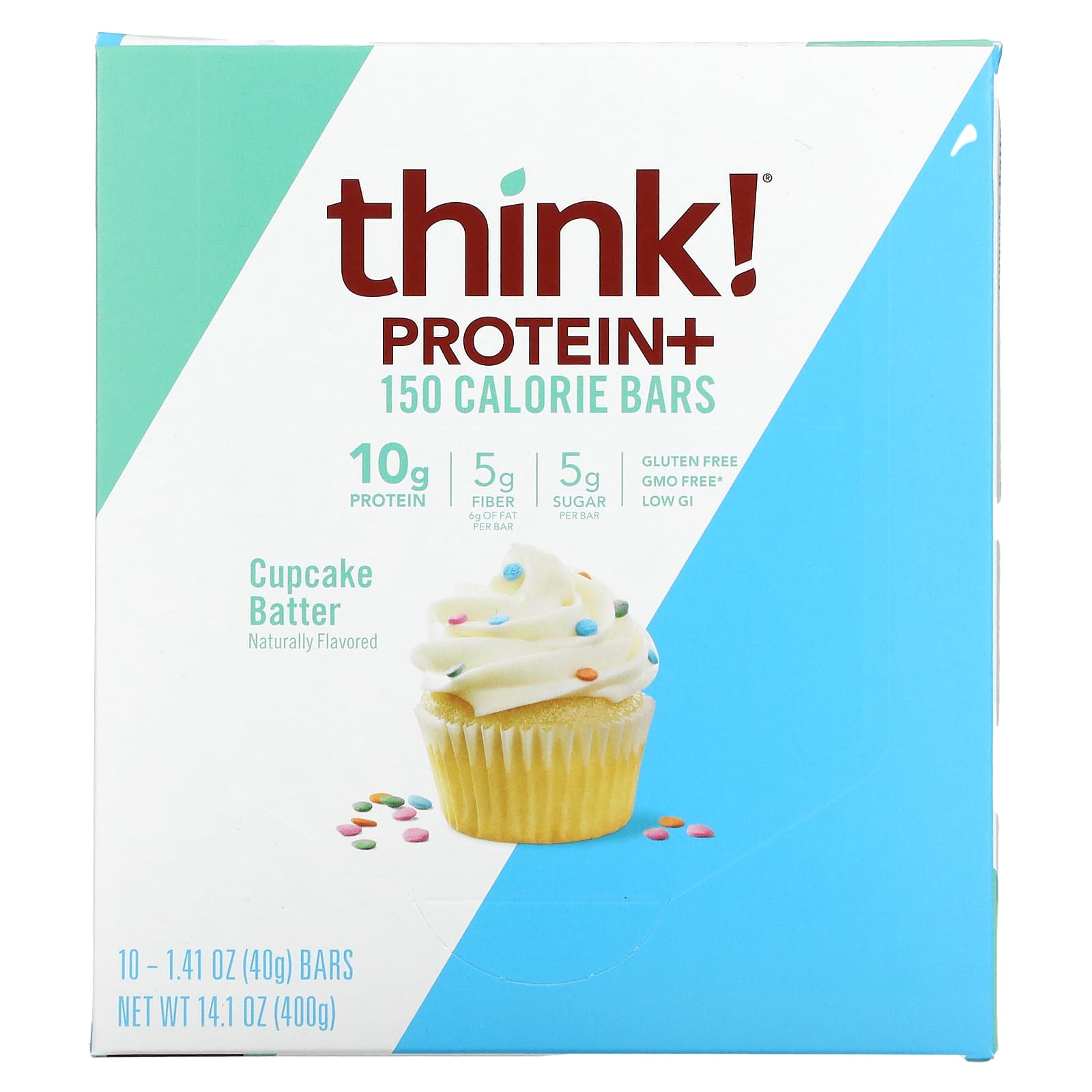 Think Protein 10 батончиков Cupcake Batter по 40 г 141 унции и 150 калорий каждый 2990₽