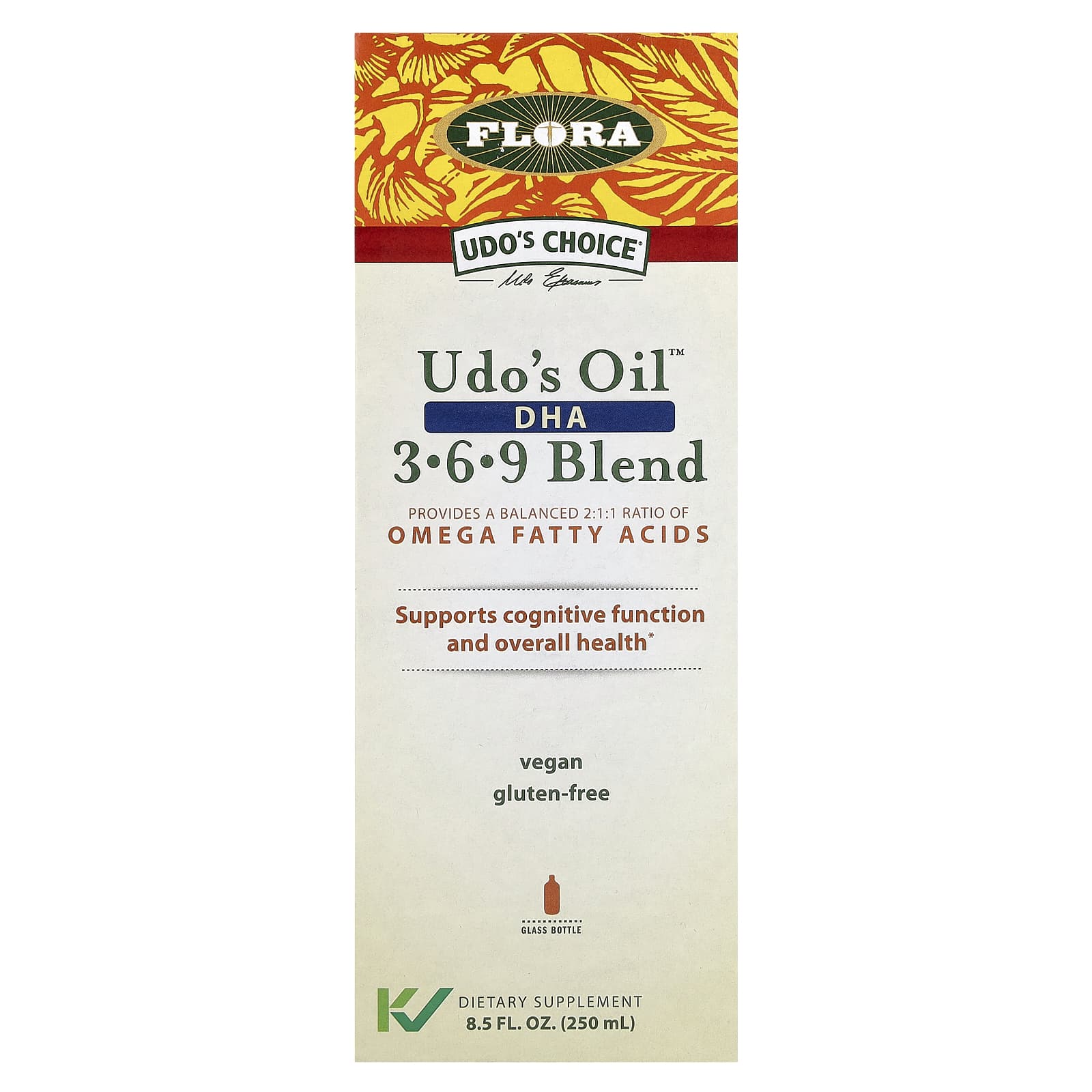 Flora Udos Choice Udos Oil смесь ДГК 3 6 9 250 мл 85 жидк унции 4890₽