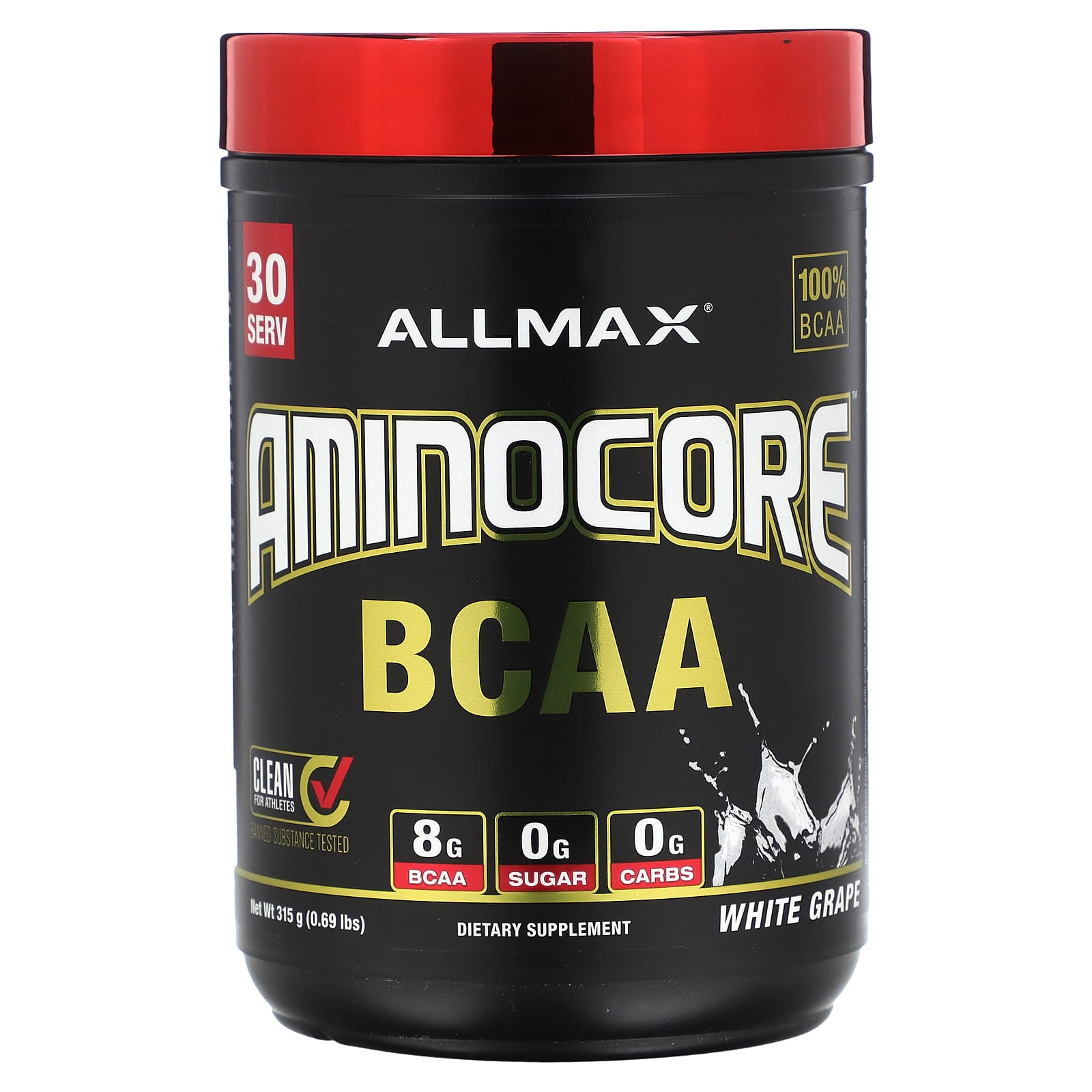 ALLMAX AMINOCORE BCAA белый виноград 315 г 069 фунта 3990₽