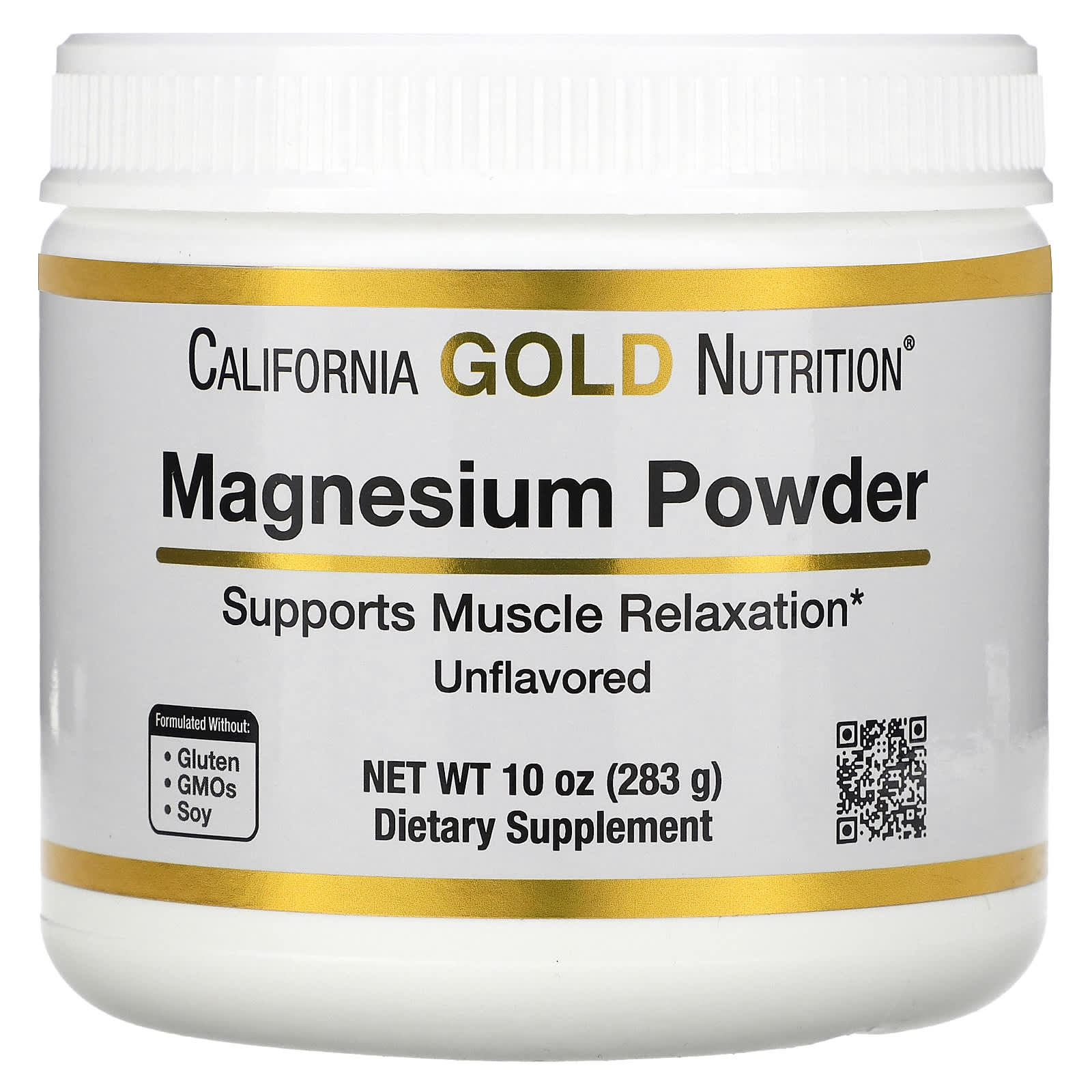 California Gold Nutrition магний в растворимом порошке с нейтральным вкусом 283 г 10 унций 4090₽
