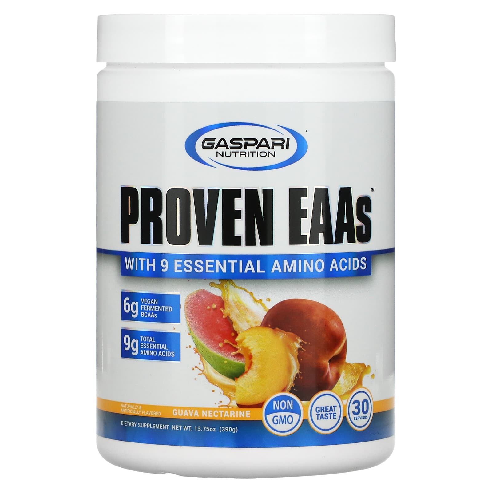 Gaspari Nutrition Proven EAAs с 9 незаменимыми аминокислотами со вкусом гуавы и нектарина 390 г 1375 унций 6890₽