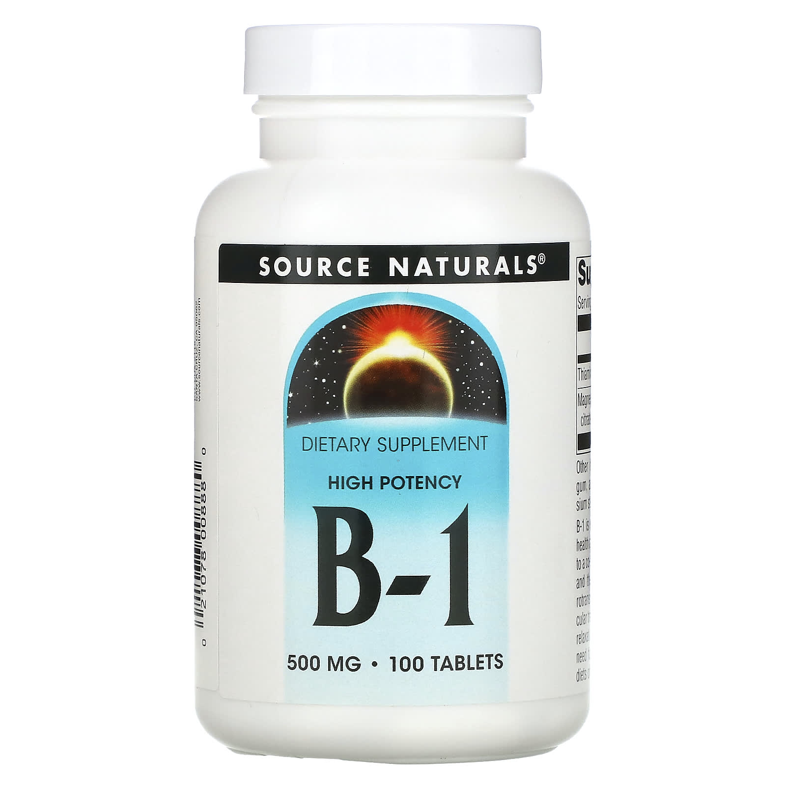Source Naturals B-1 высокая эффективность 500 мг 100 таблеток 2790₽