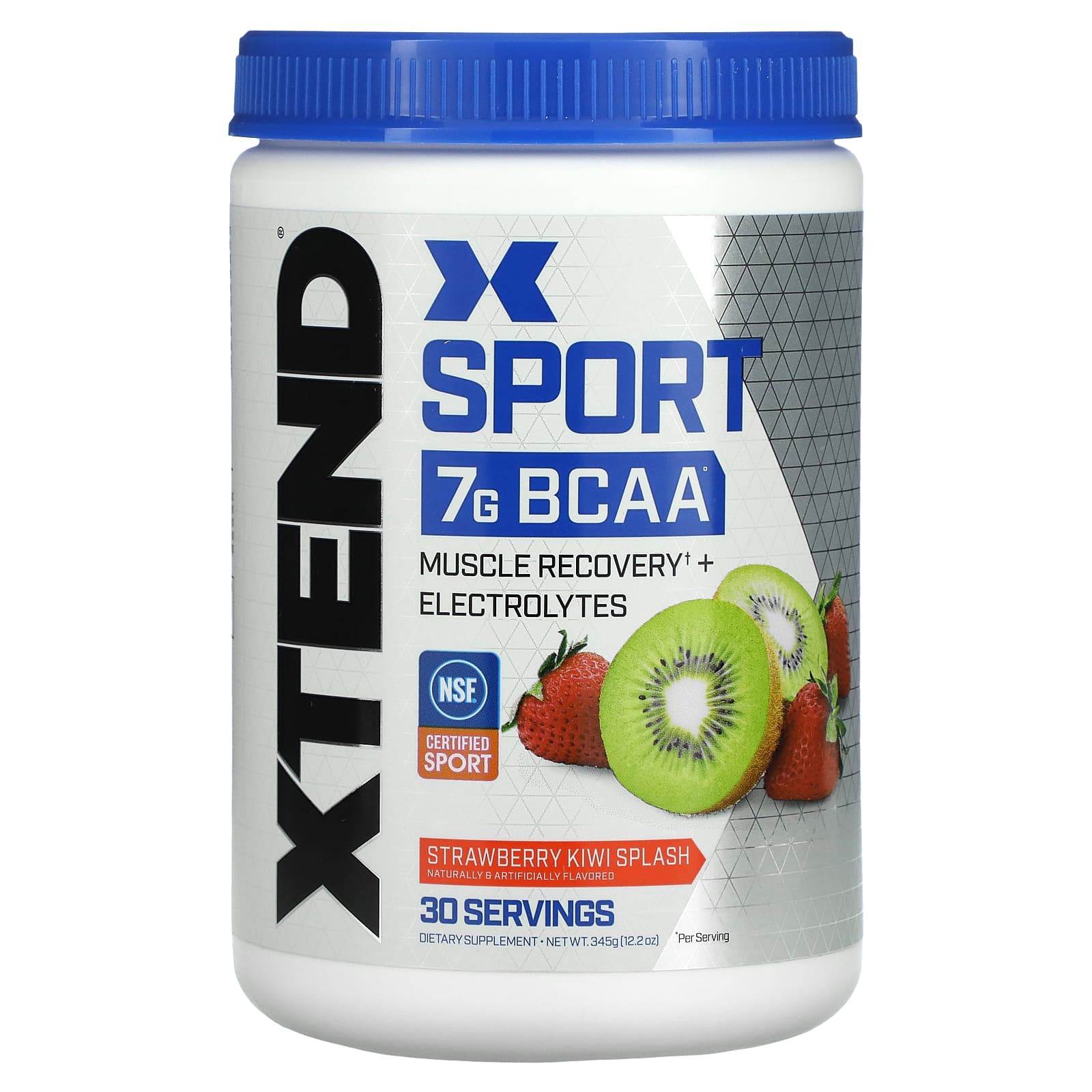 XTEND Sport 7 г аминокислот с разветвленной цепью BCAA со вкусом клубники и киви 345 г 122 унции 4190₽