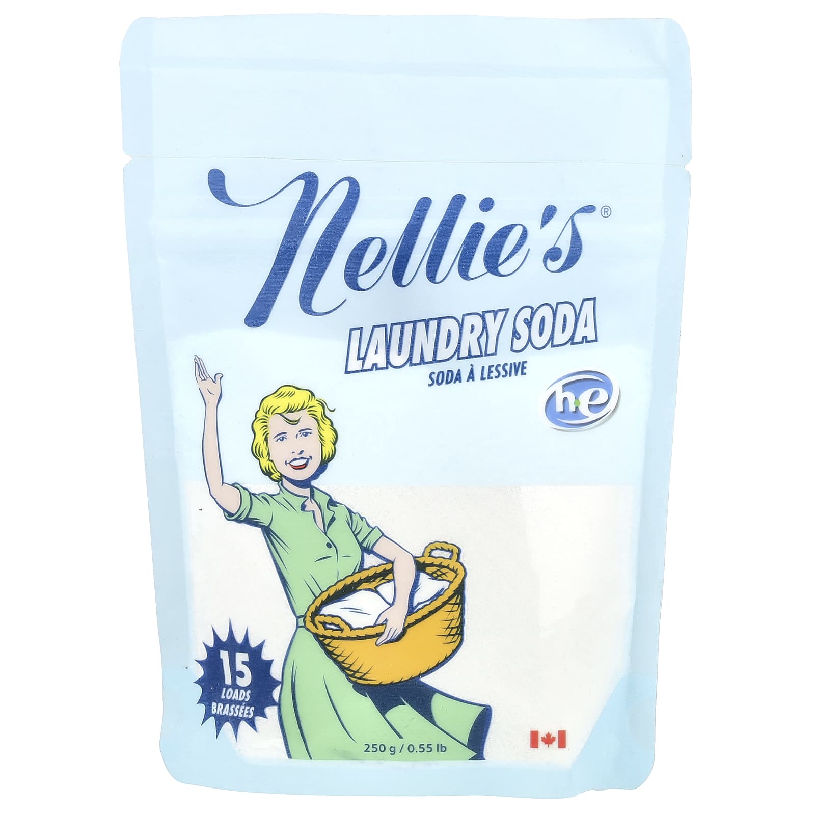 Nellie's, Сода для стирки, 15 мерных ложек, 250 г (0,55 фунта)