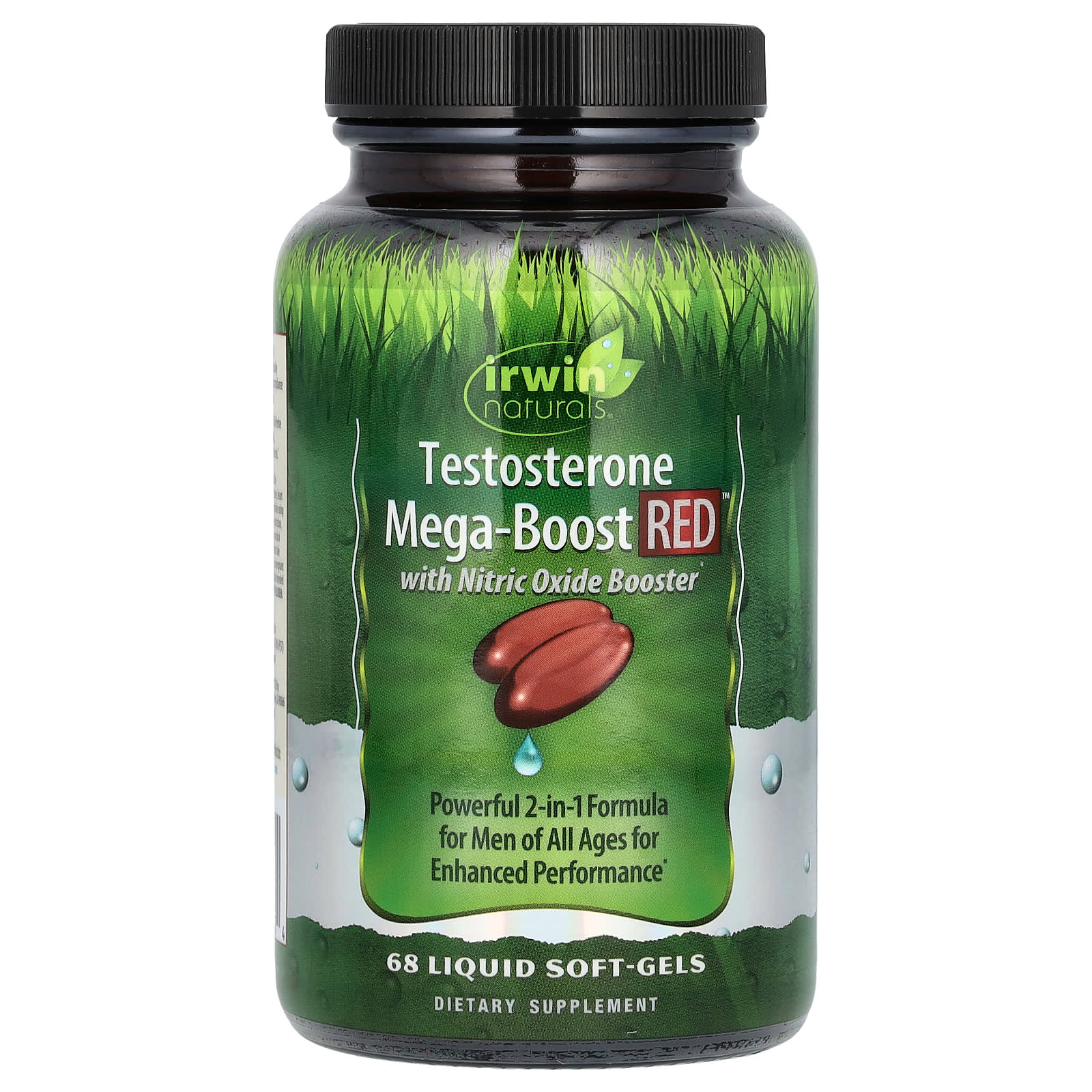 Irwin Naturals Testosterone Mega-Boost RED повышение уровня тестостерона 68 капсул с жидкостью 6690₽