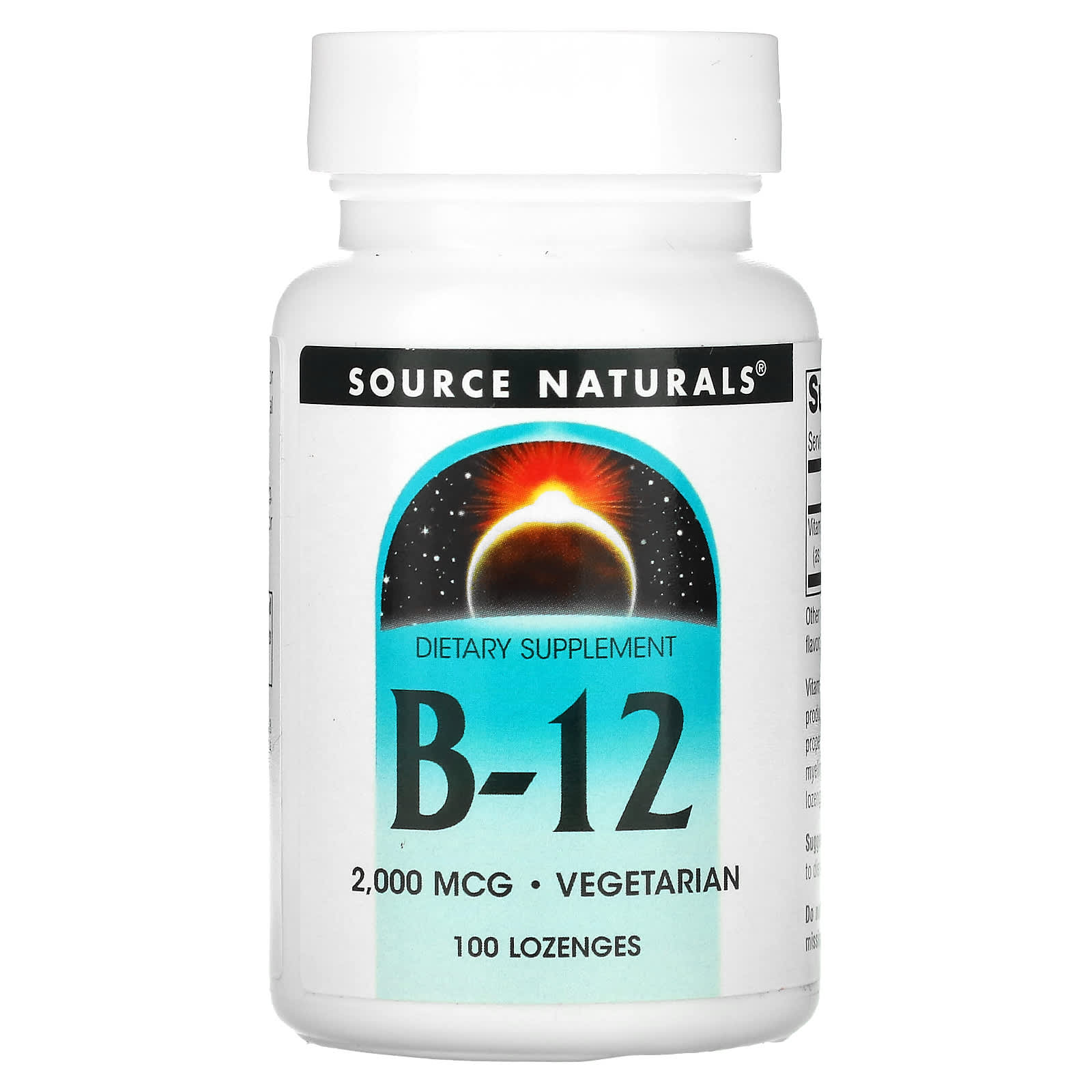 Source Naturals B-12 2000 мкг 100 леденцов 2390₽