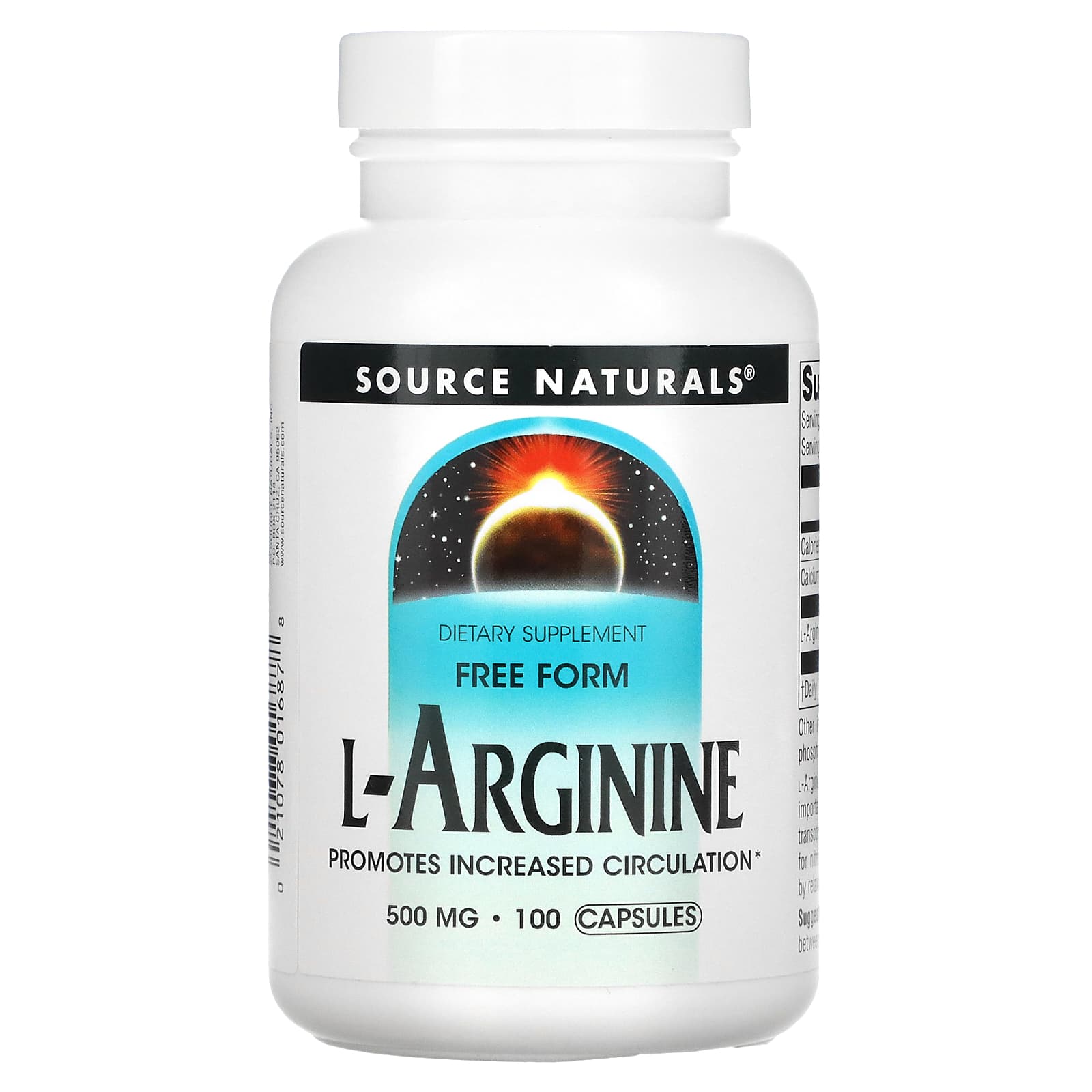 Source Naturals L-аргинин в свободной форме 500 мг 100 капсул 1890₽